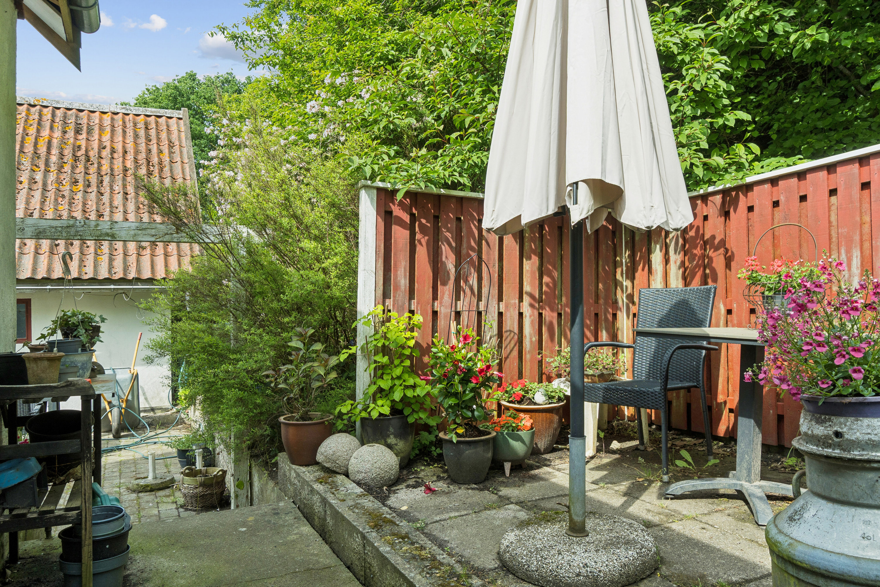 Fremhævet terrasse billede i fuldskærmstilstand. Billede af Jellingevej 4, Hyllested, 4261 Dalmose
