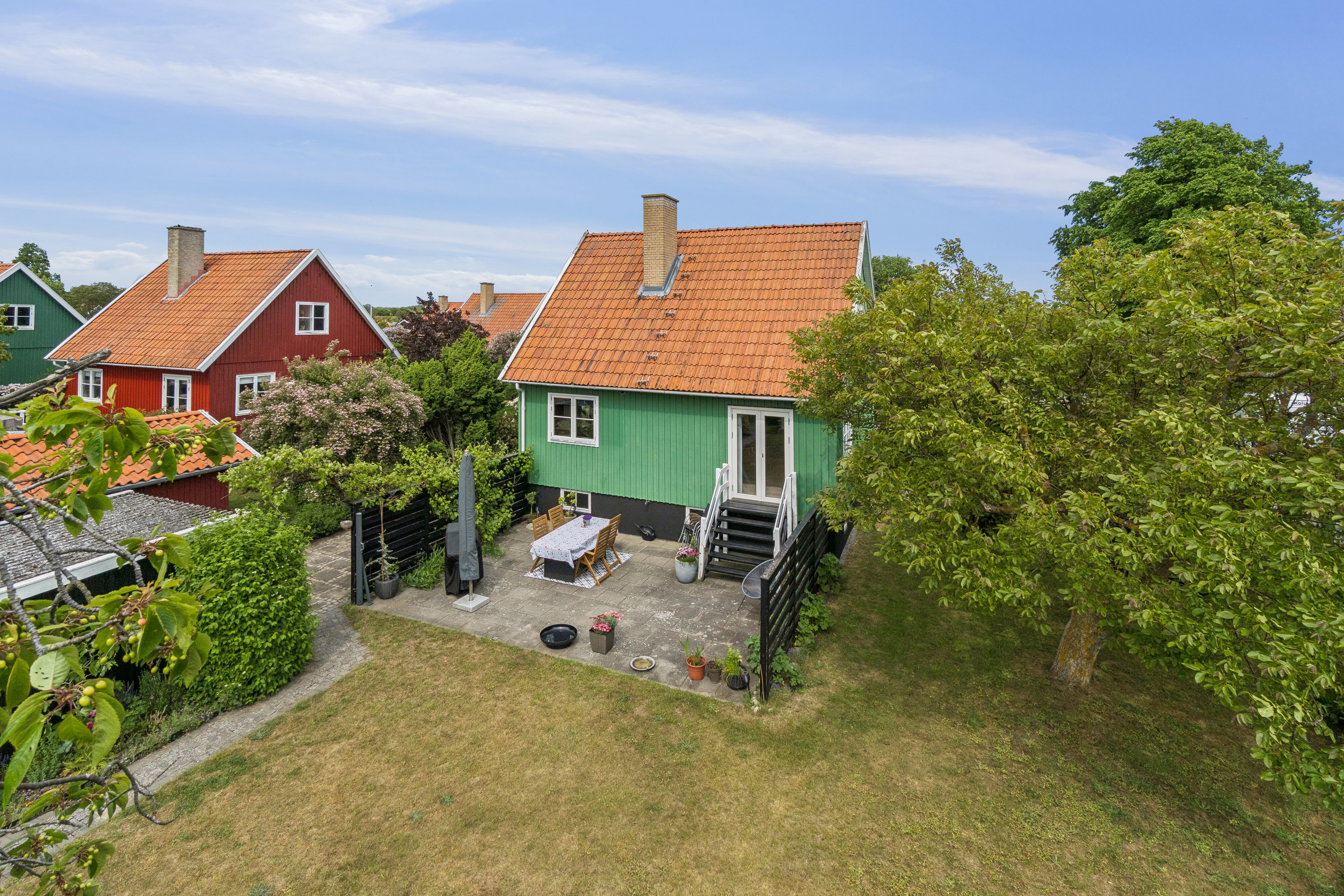 Fremhævet set fra haven billede i fuldskærmstilstand. Billede af Malmøvej 9, Rønne, 3700 Rønne