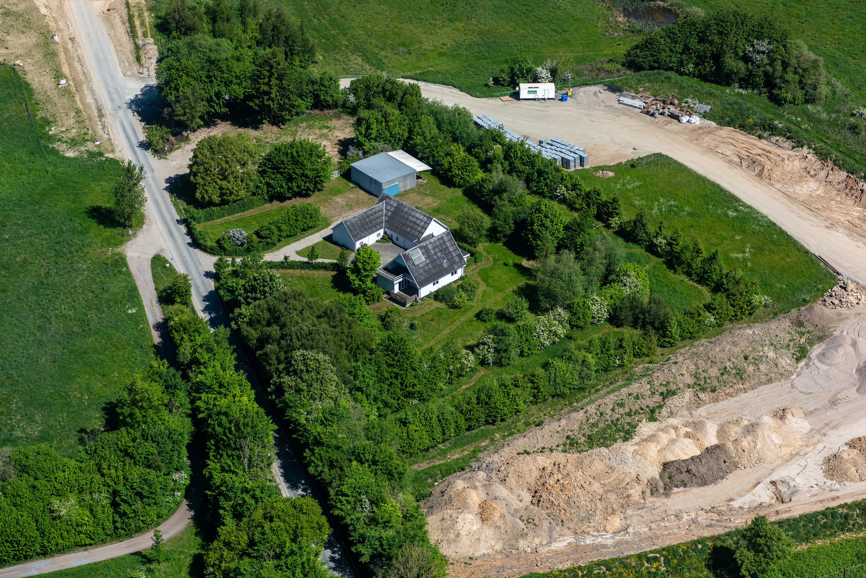 Fremhævet luftfoto billede i fuldskærmstilstand. Billede af Bavnedamvej 20, Elmelund, 5200 Odense V
