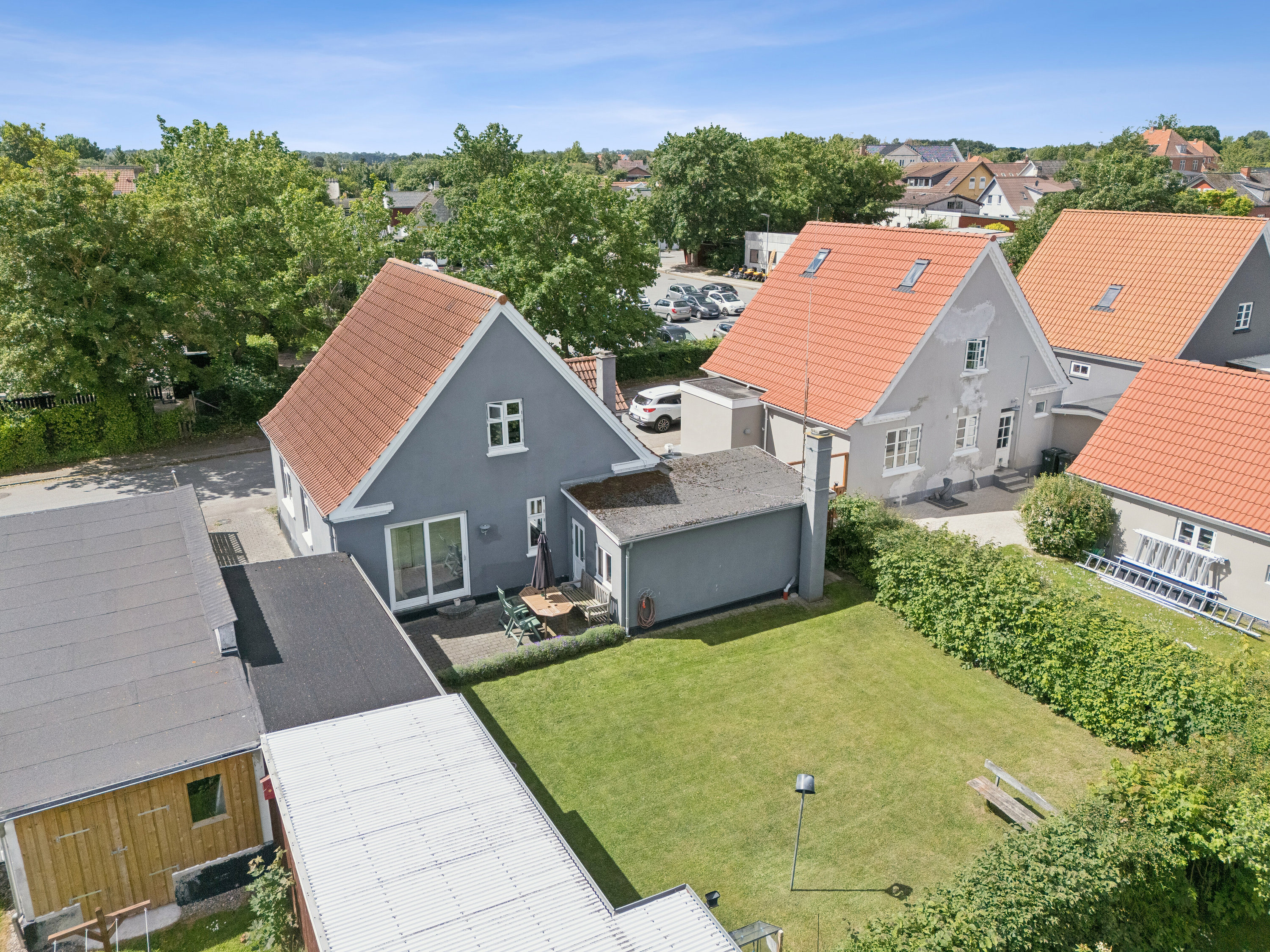 Fremhævet luftfoto billede i fuldskærmstilstand. Billede af Soltoften 4, 4560 Vig