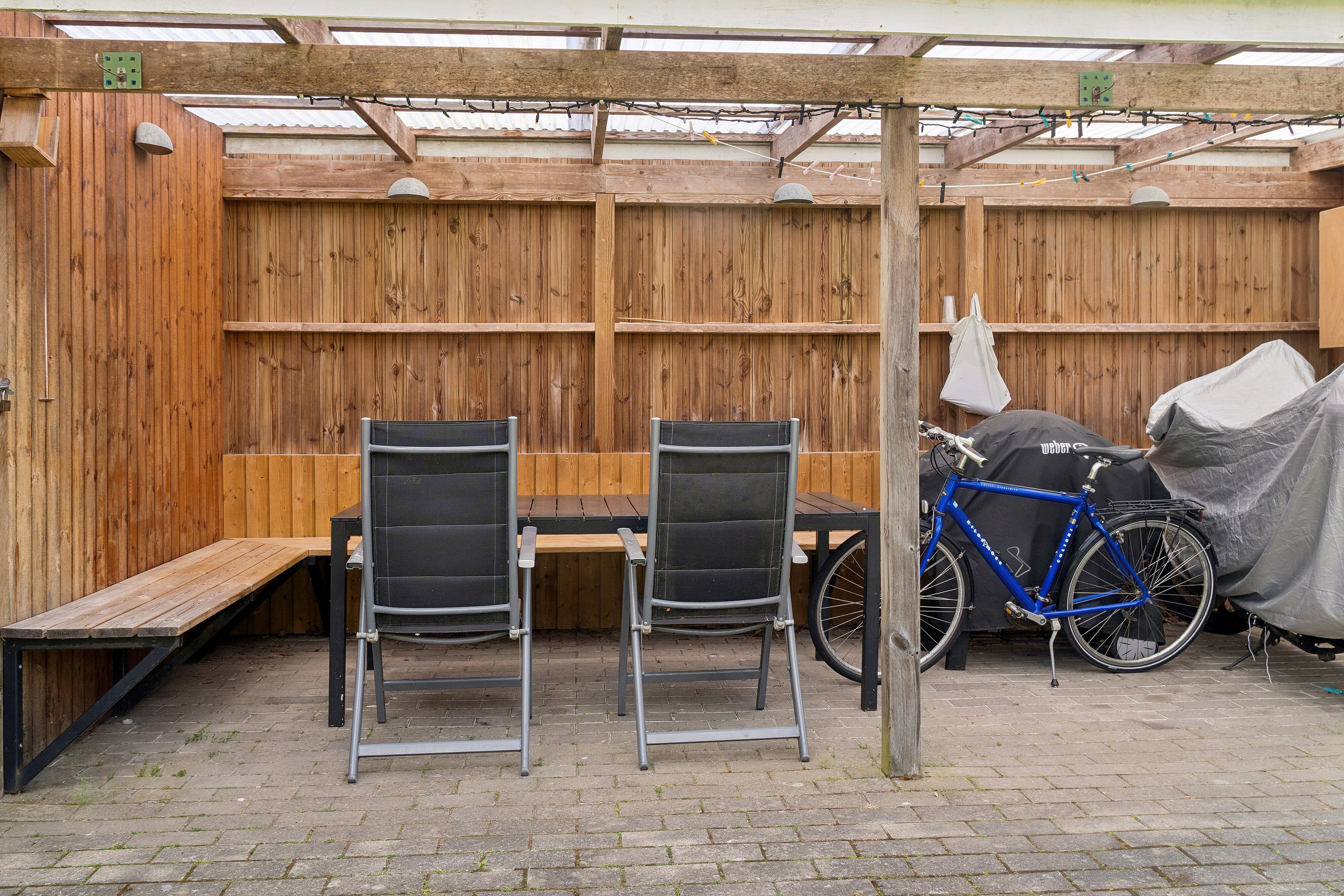 Fremhævet overdækket terrasse billede i fuldskærmstilstand. Billede af Soltoften 4, 4560 Vig