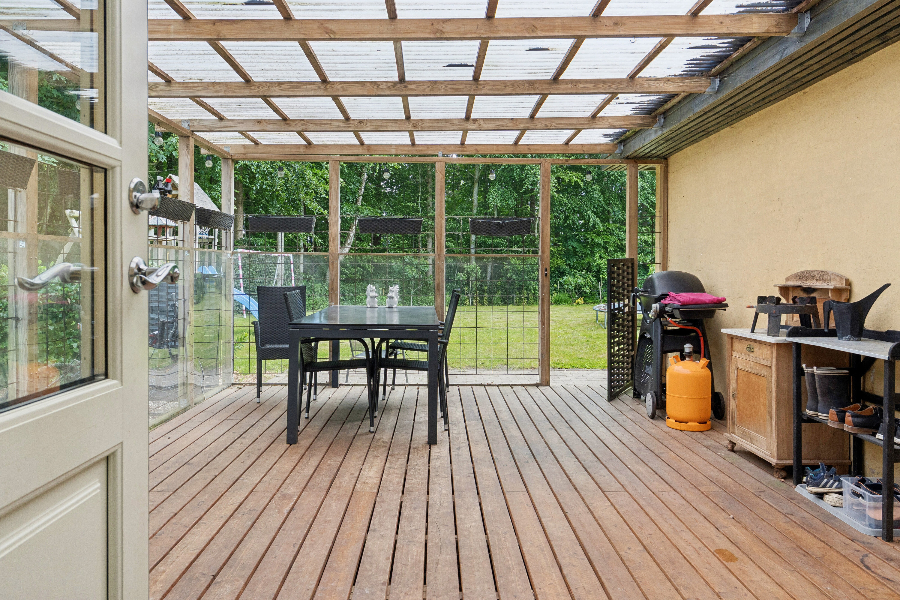 Fremhævet overdækket terrasse billede i fuldskærmstilstand. Billede af Sludevej 1A, Slude, 5871 Frørup
