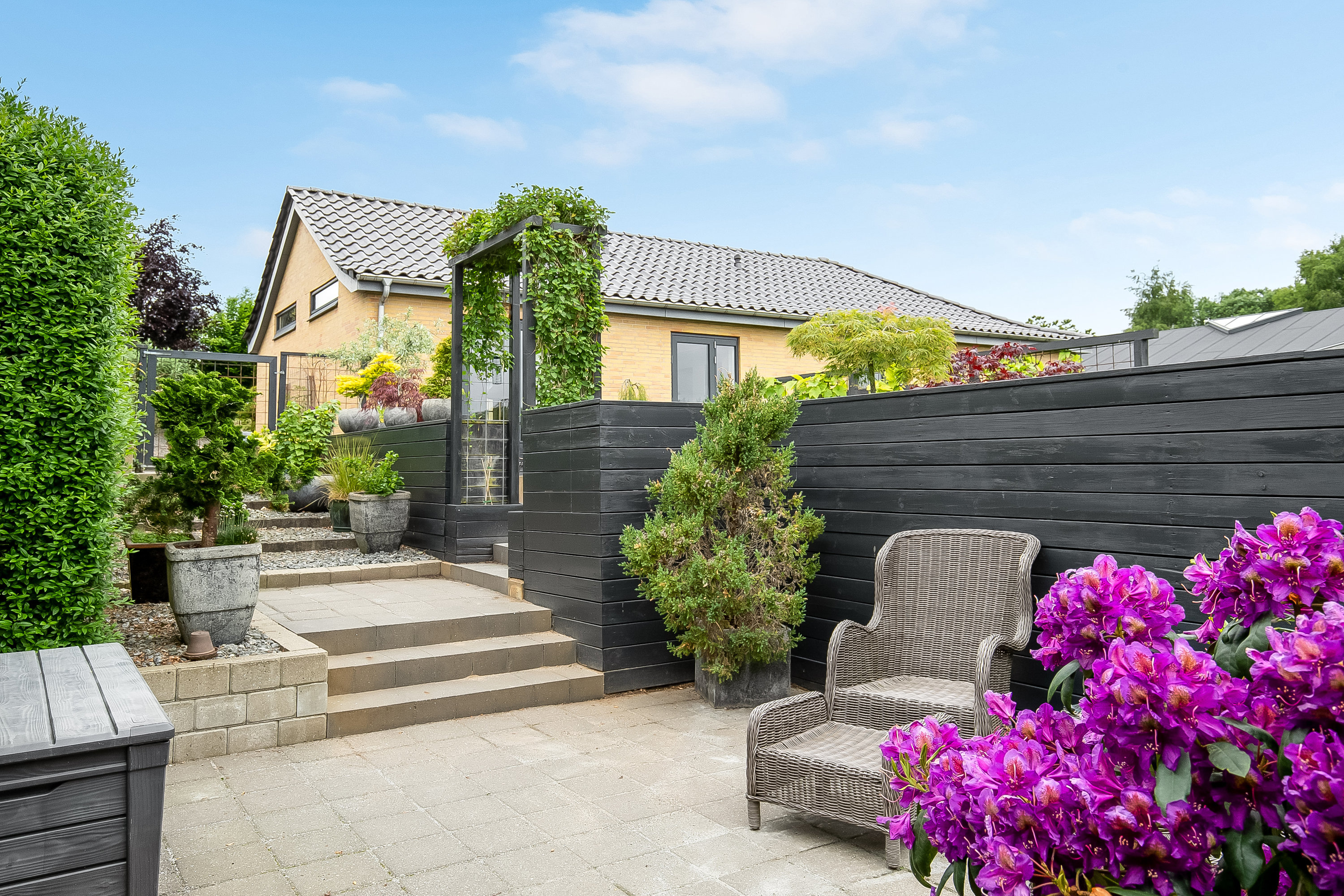 Fremhævet terrasse billede i fuldskærmstilstand. Billede af Mølleparken 10, 7080 Børkop