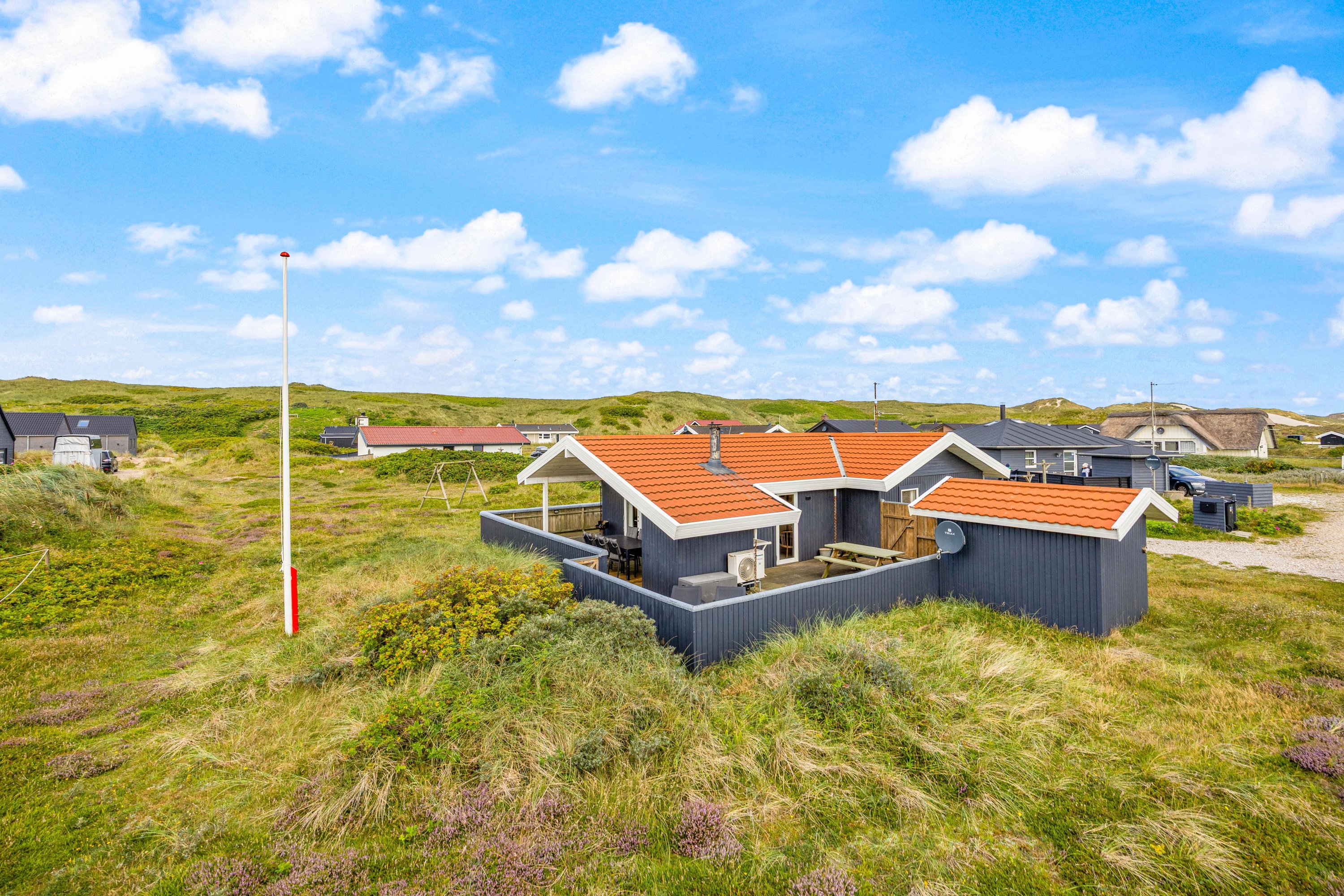 Fremhævet facade billede i fuldskærmstilstand. Billede af Bjerregårdsvej 404, Bjerregaard, 6960 Hvide Sande