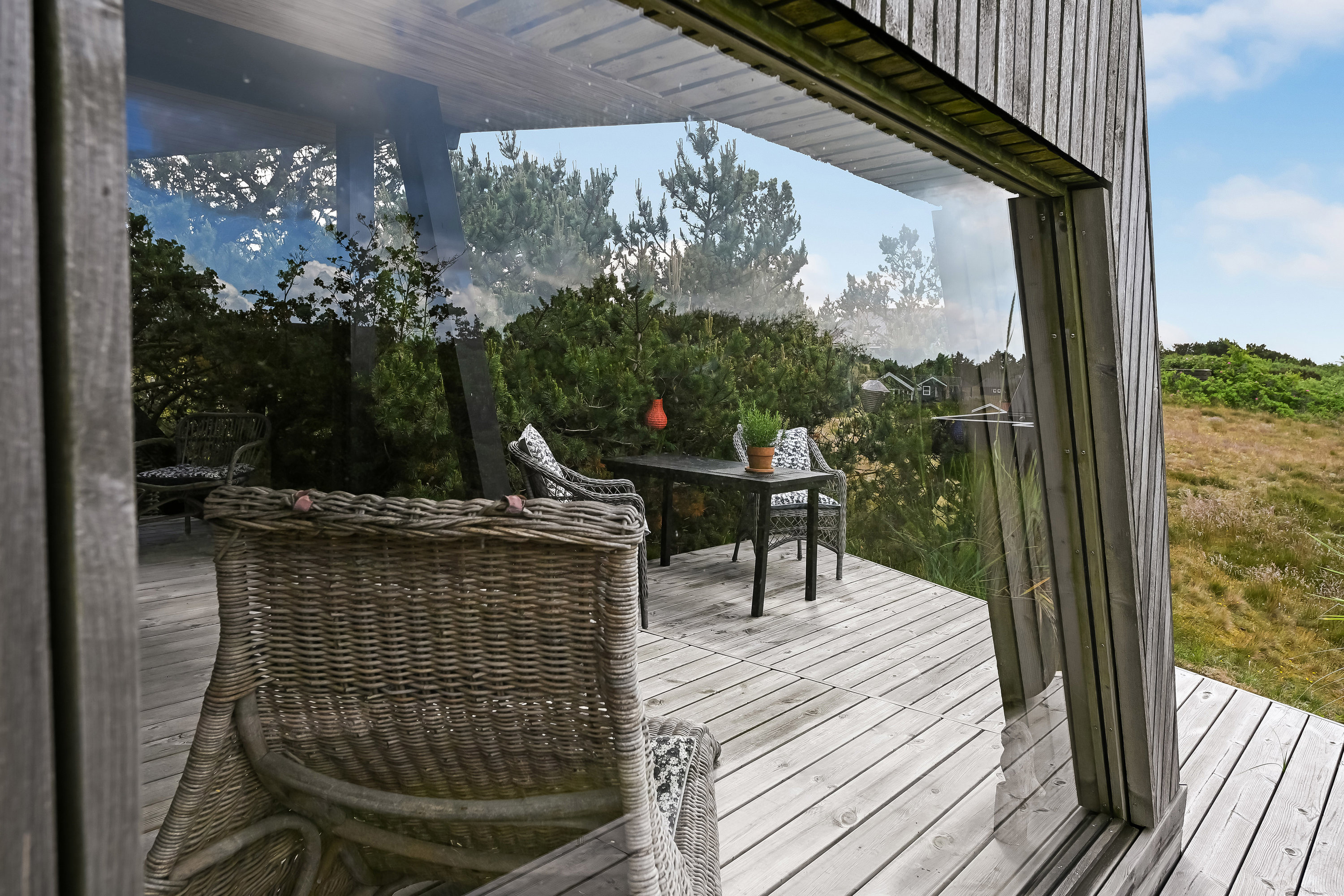 Fremhævet terrasse billede i fuldskærmstilstand. Billede af Vindgaf 39B, Rindby Strand, 6720 Fanø