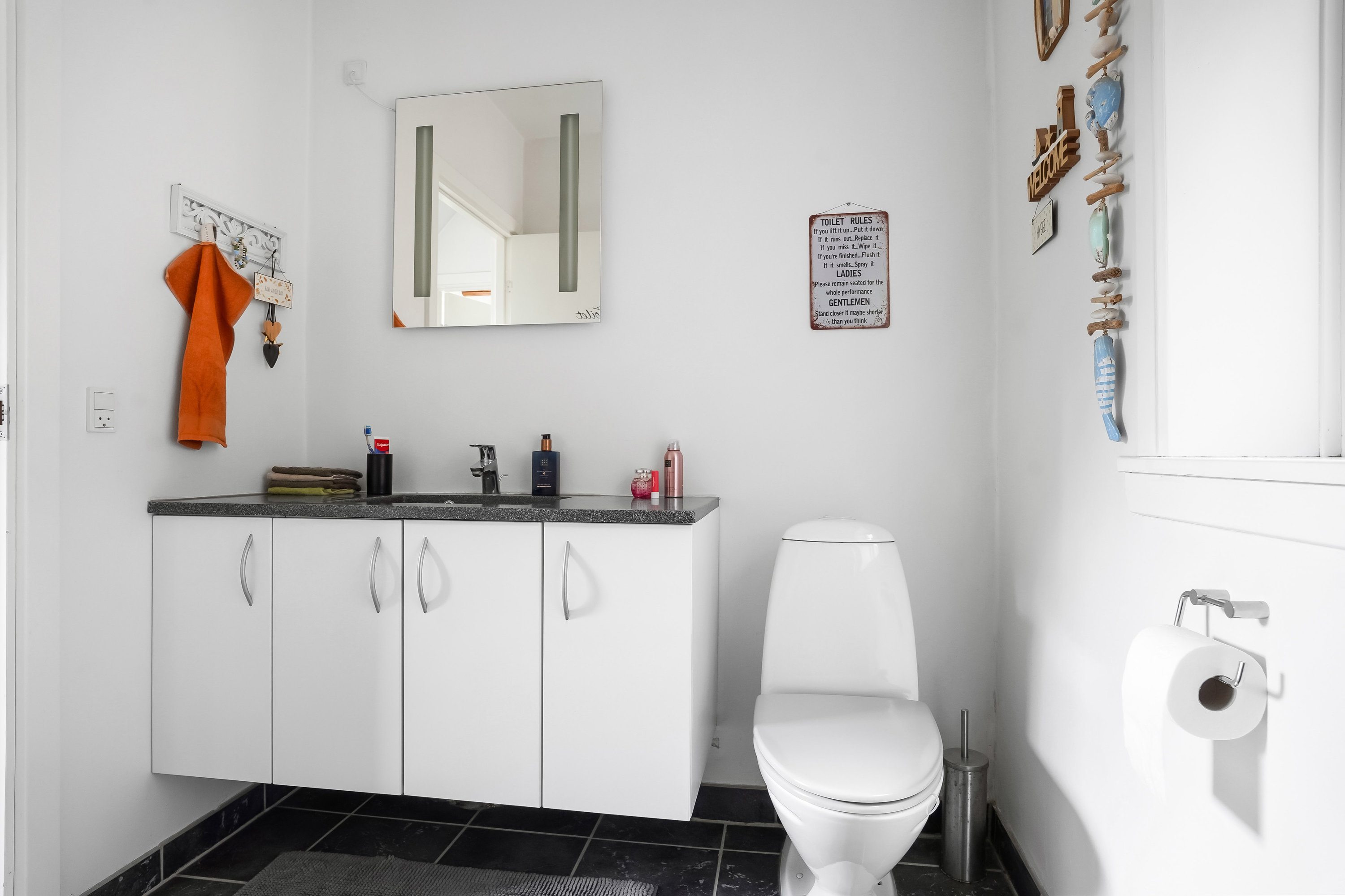 Fremhævet toilet billede i fuldskærmstilstand. Billede af Vejlevej 5, Ølholm, 7160 Tørring