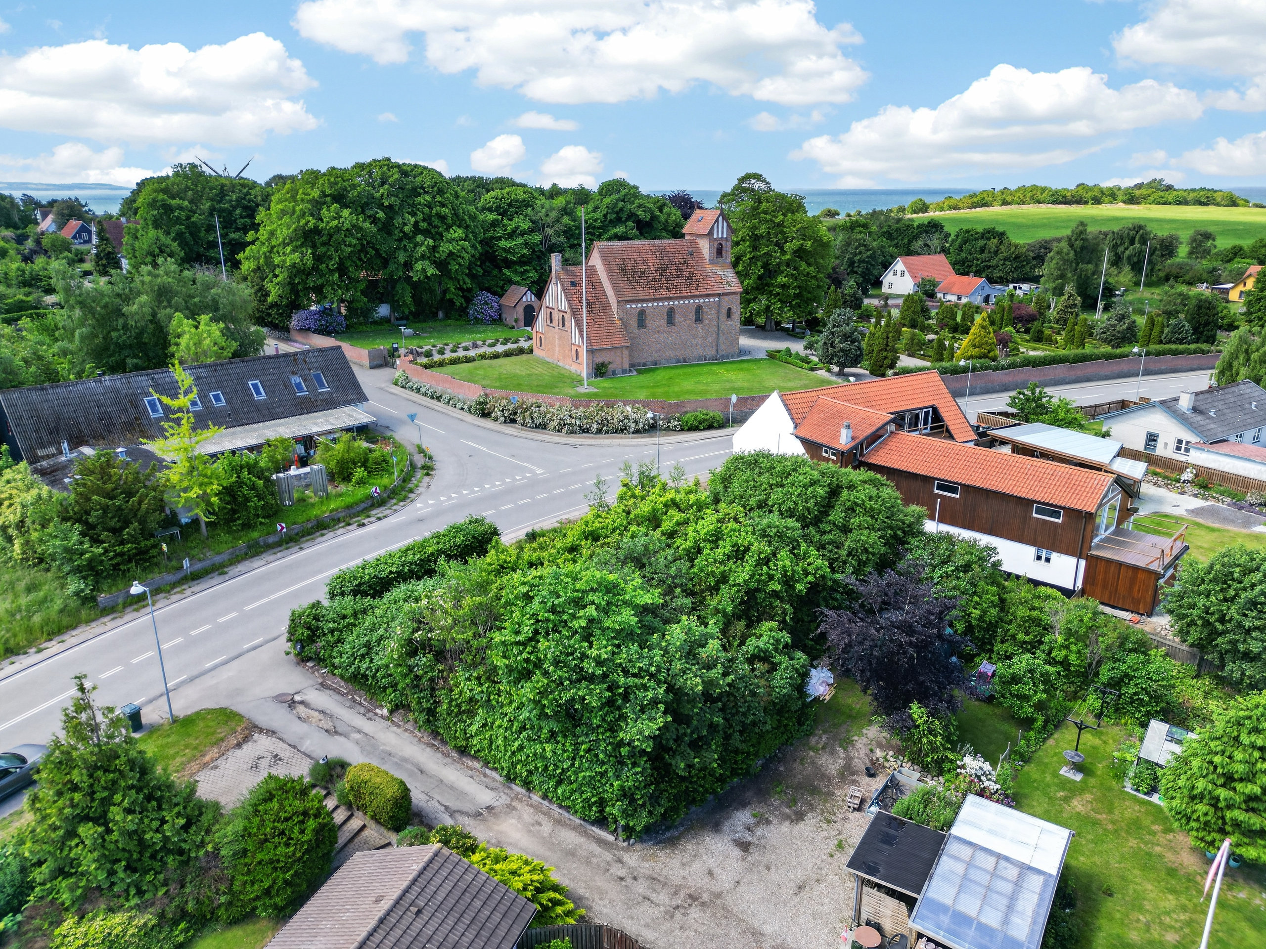 Fremhævet luftfoto billede i fuldskærmstilstand. Billede af Oddenvej 146, Lumsås, 4500 Nykøbing Sj