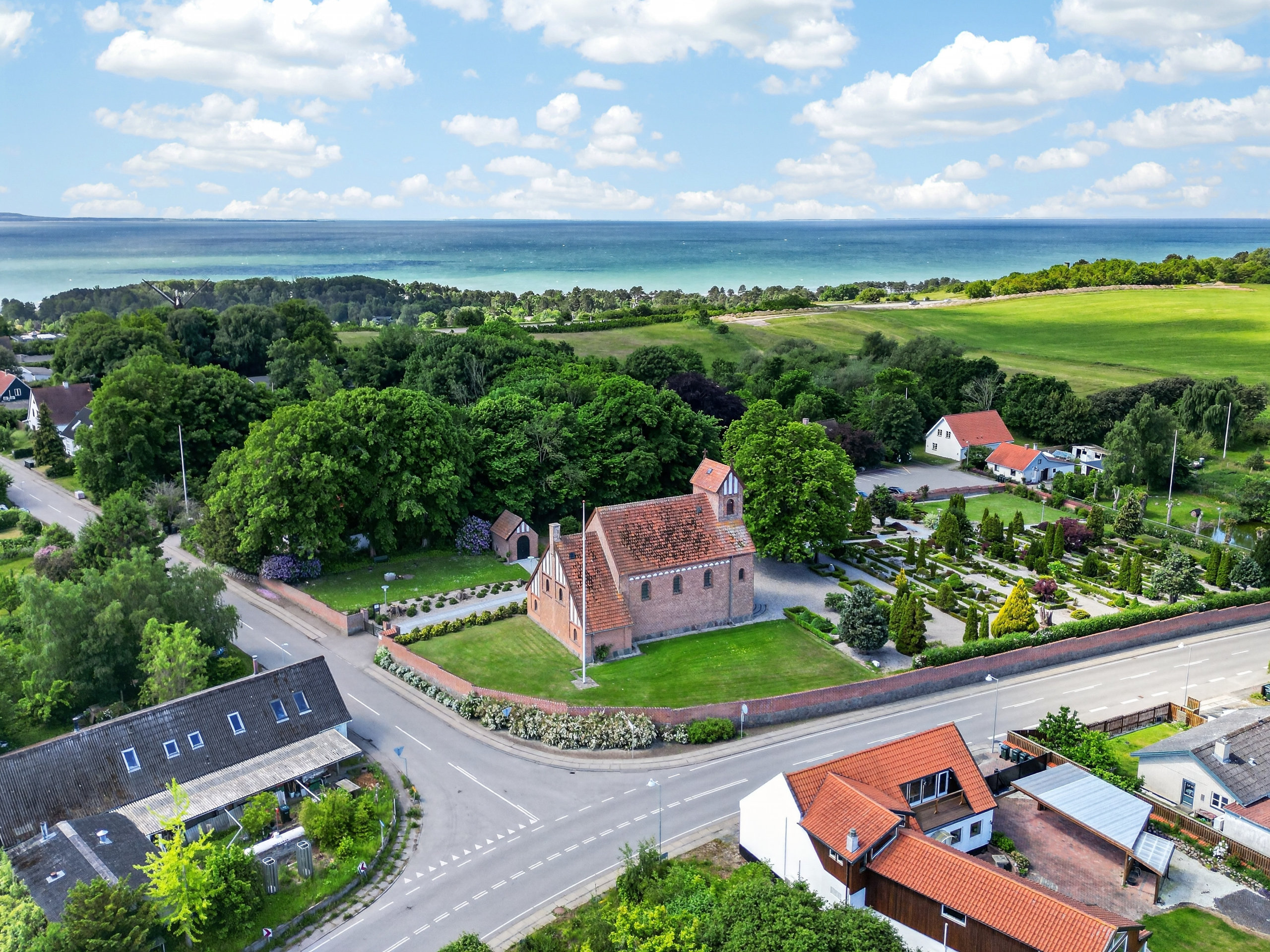 Fremhævet luftfoto billede i fuldskærmstilstand. Billede af Oddenvej 146, Lumsås, 4500 Nykøbing Sj