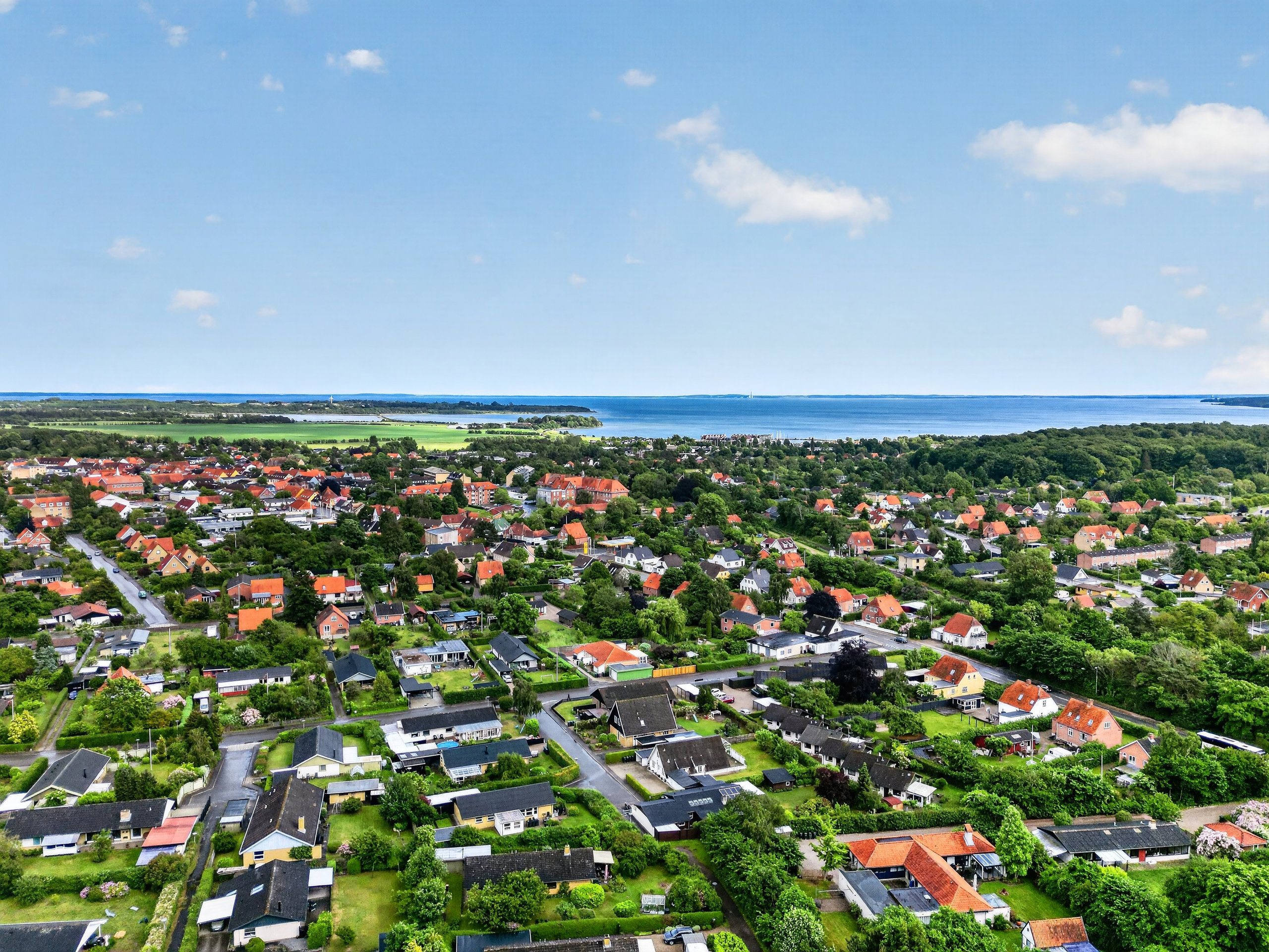 Fremhævet luftfoto billede i fuldskærmstilstand. Billede af Baldersparken 19, 4500 Nykøbing Sj