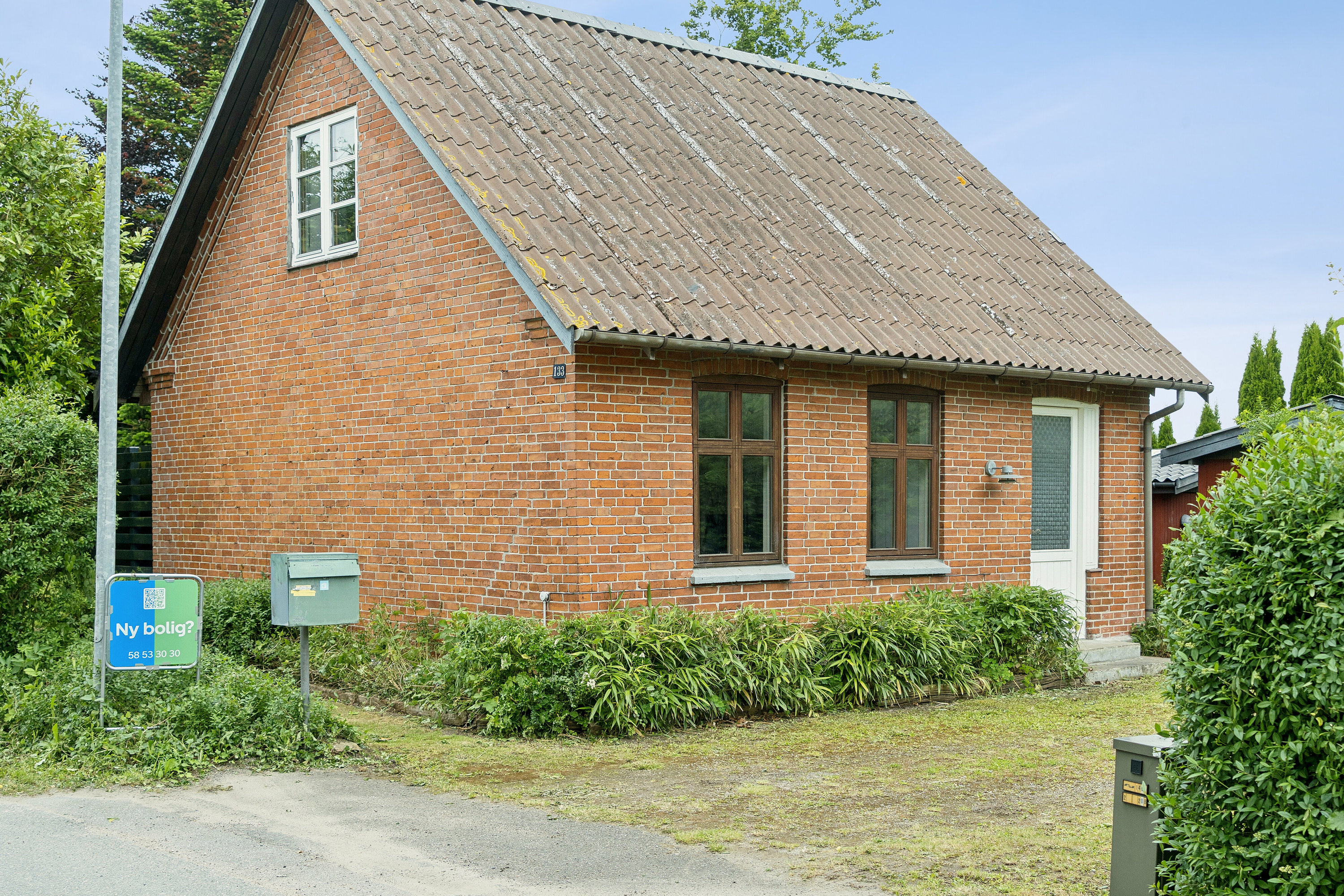Fremhævet facade billede i fuldskærmstilstand. Billede af Frankerupvej 133, Flakkebjerg, 4200 Slagelse