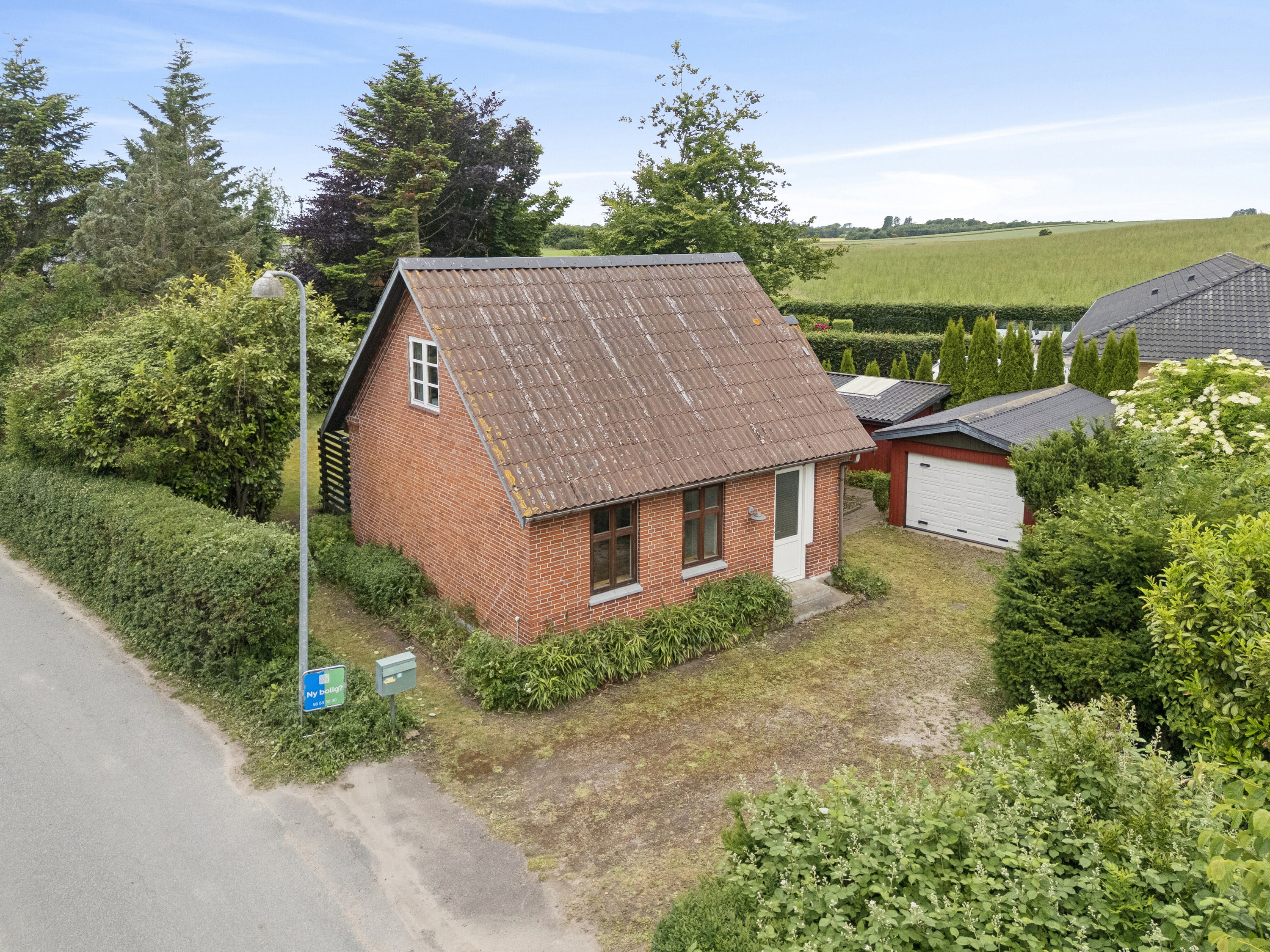 Fremhævet luftfoto billede i fuldskærmstilstand. Billede af Frankerupvej 133, Flakkebjerg, 4200 Slagelse
