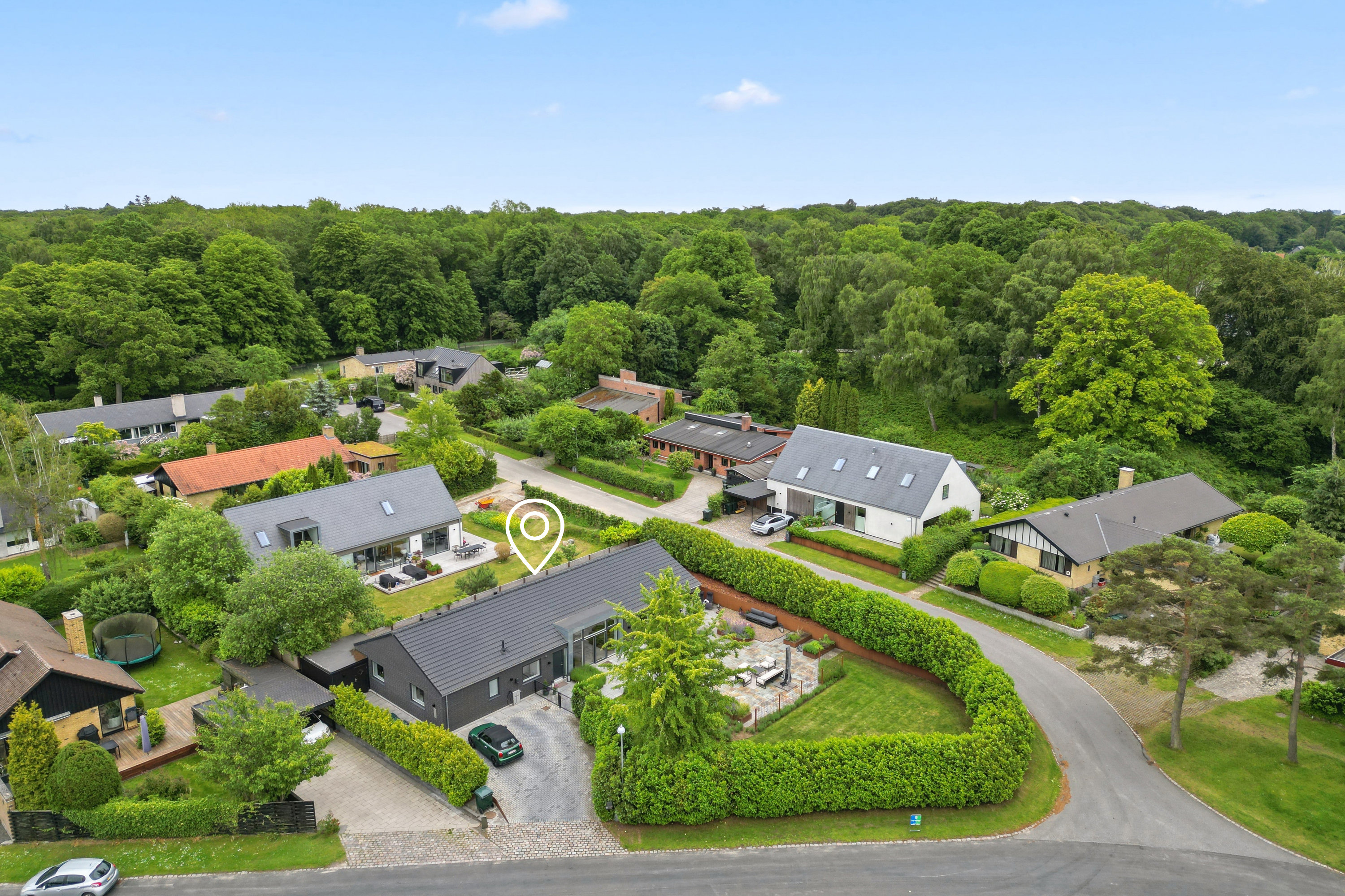 Fremhævet luftfoto billede i fuldskærmstilstand. Billede af Langs Hegnet 2, 2800 Kongens Lyngby