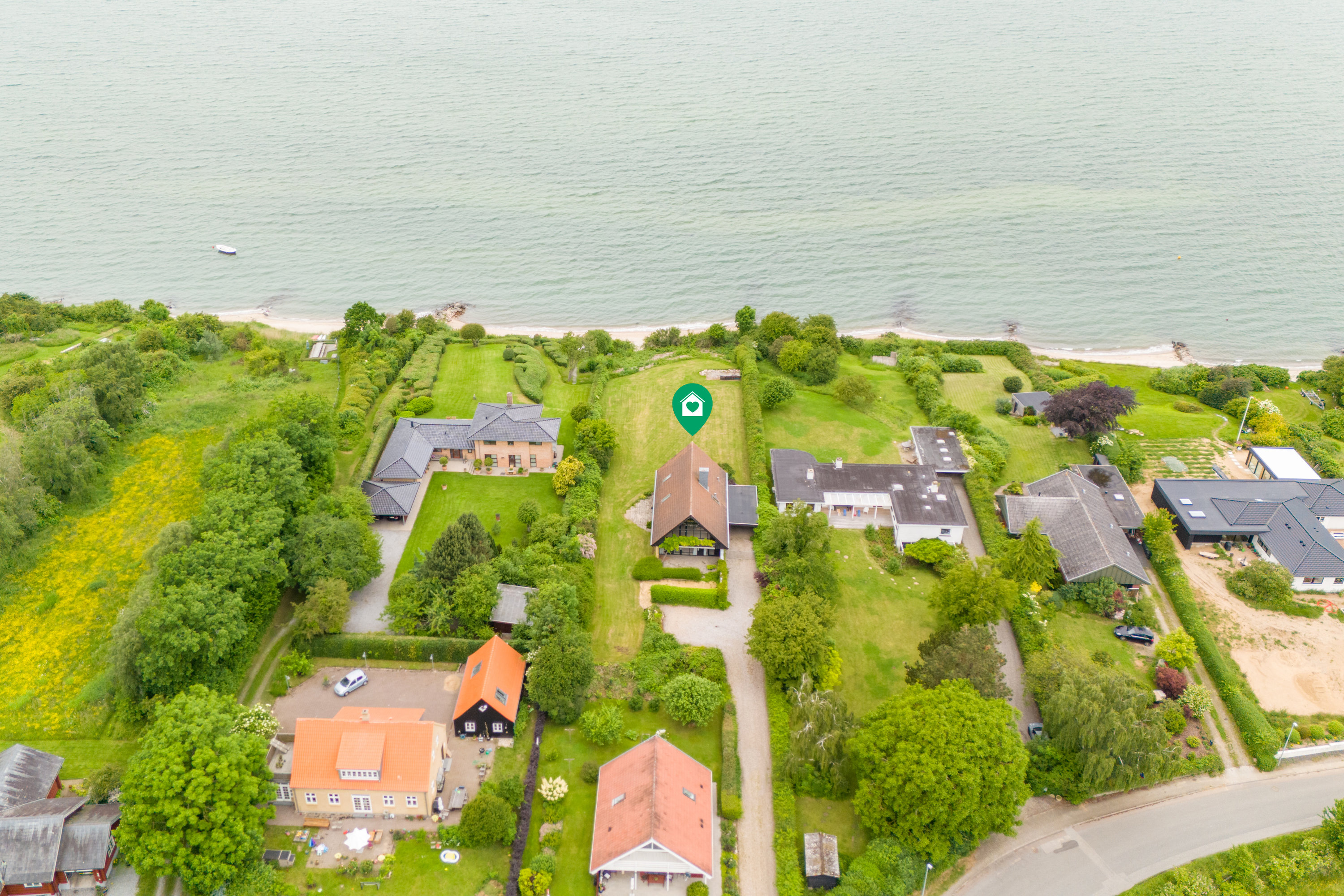 Fremhævet luftfoto billede i fuldskærmstilstand. Billede af Trelde Næsvej 41B, Trelde, 7000 Fredericia