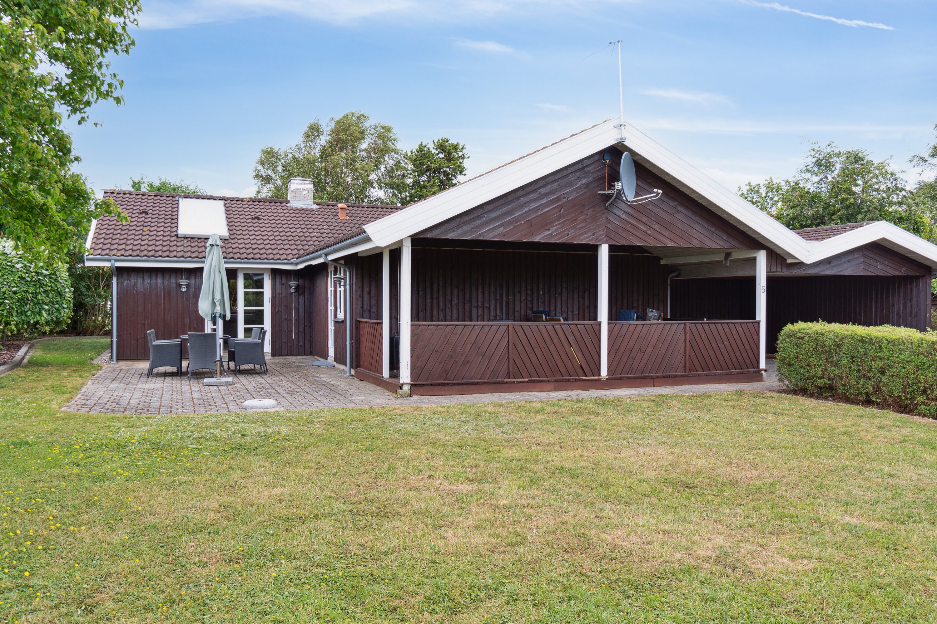 Fremhævet set fra haven billede i fuldskærmstilstand. Billede af Gærdesangervej 5, 4200 Slagelse