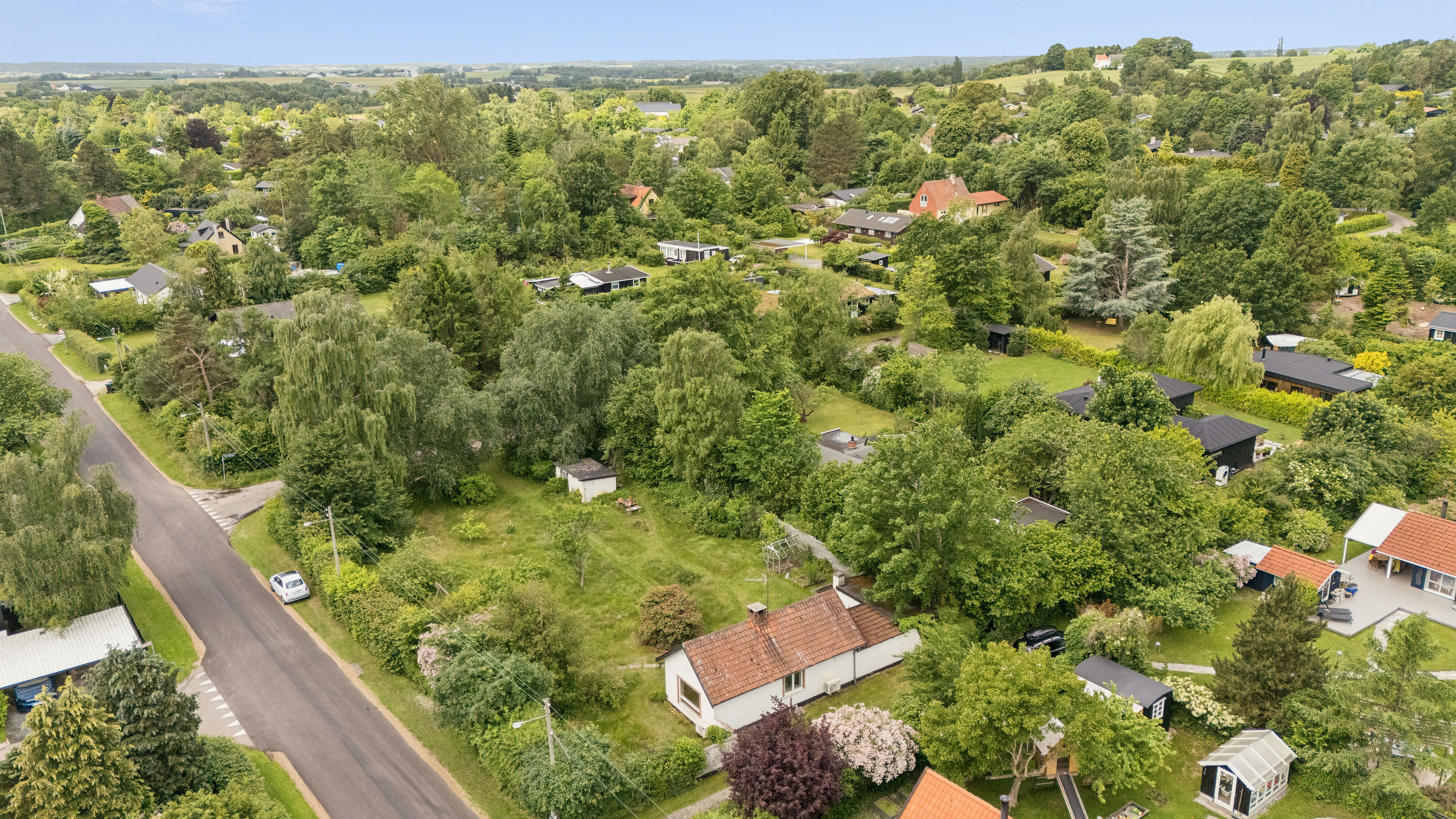 Fremhævet luftfoto billede i fuldskærmstilstand. Billede af Firhøjvej 24B, Firhøj, 3250 Gilleleje