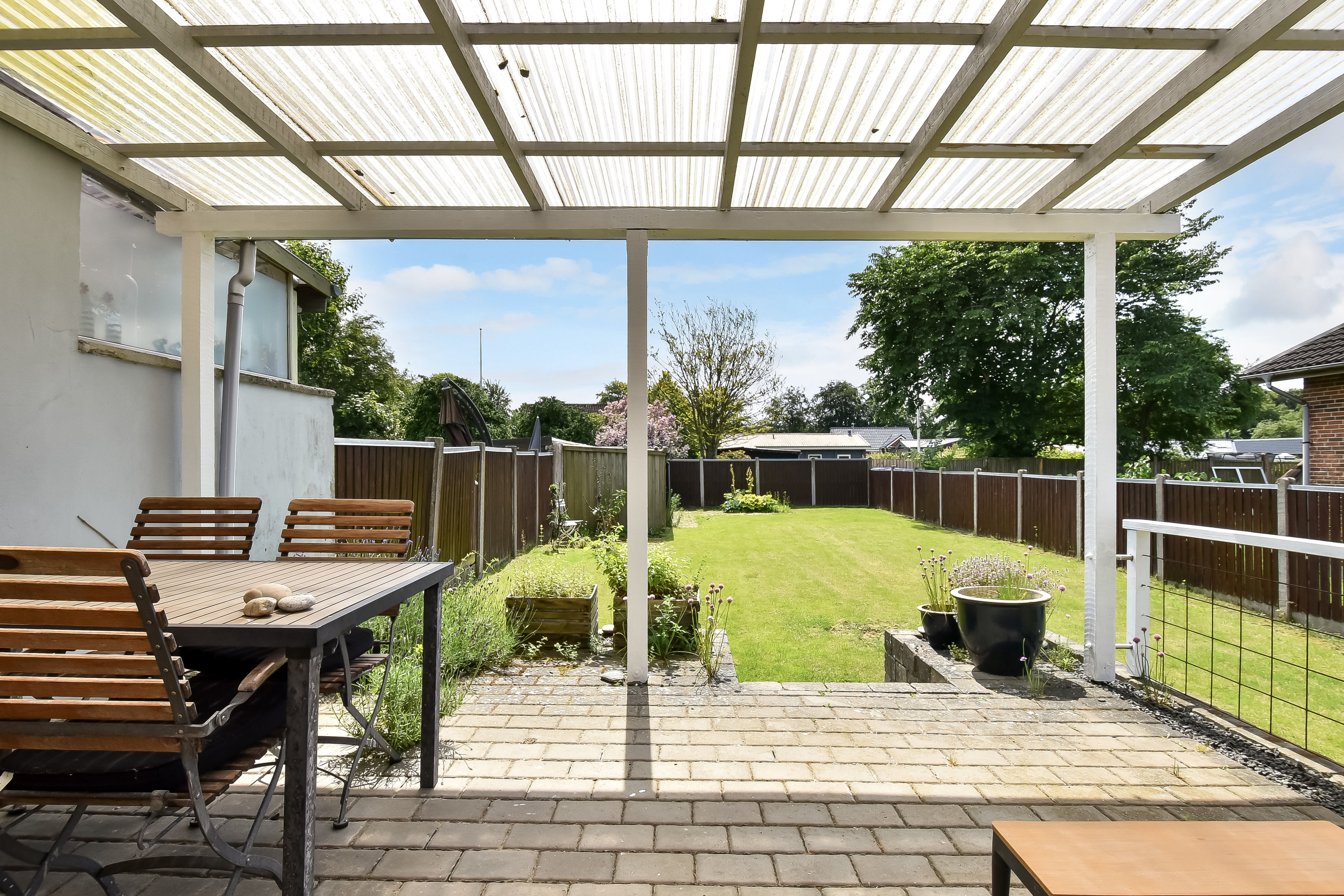 Fremhævet overdækket terrasse billede i fuldskærmstilstand. Billede af Ydunsvej 17B, 7400 Herning