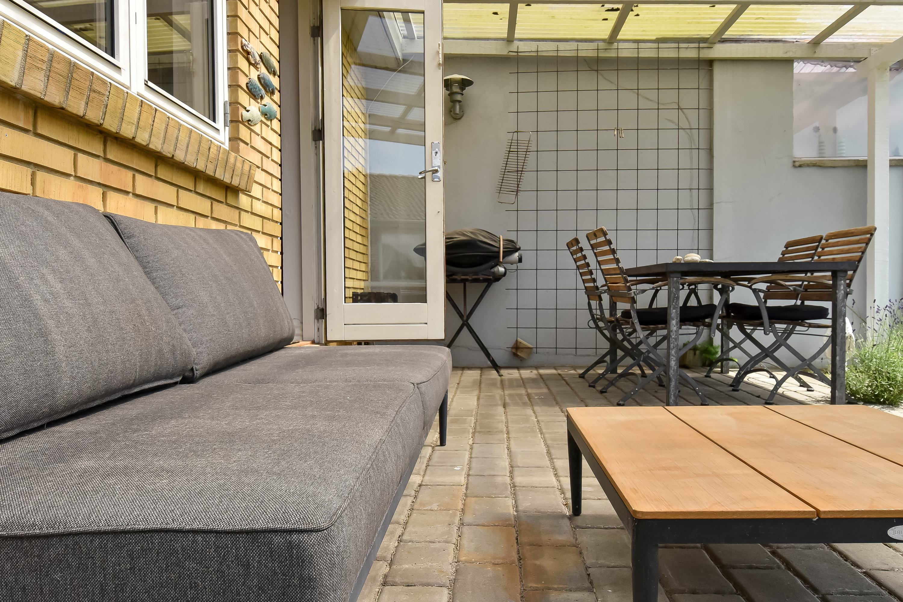 Fremhævet overdækket terrasse billede i fuldskærmstilstand. Billede af Ydunsvej 17B, 7400 Herning