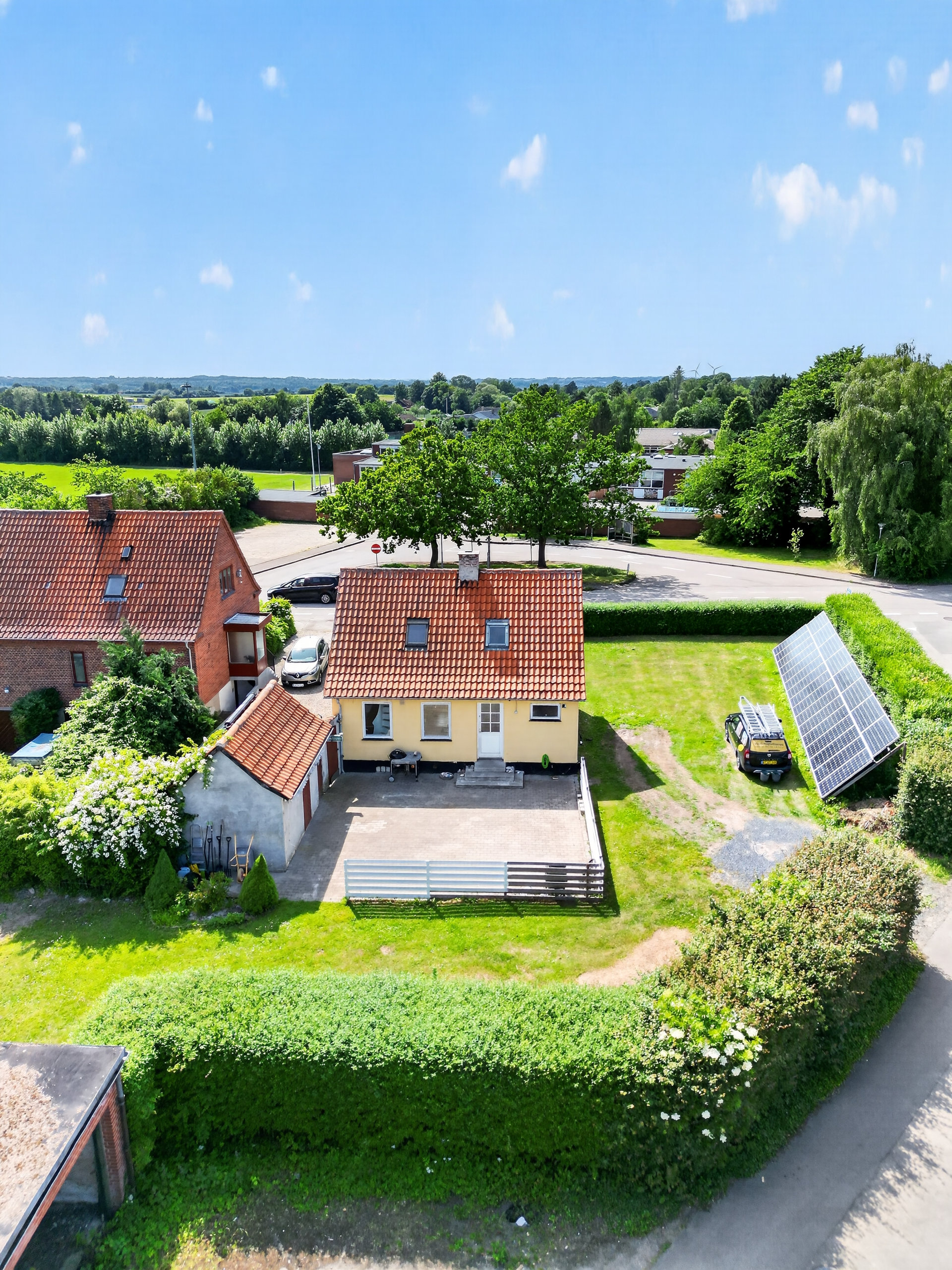 Fremhævet luftfoto billede i fuldskærmstilstand. Billede af Egebjerg Hovedgade 17, Egebjerg, 4500 Nykøbing Sj