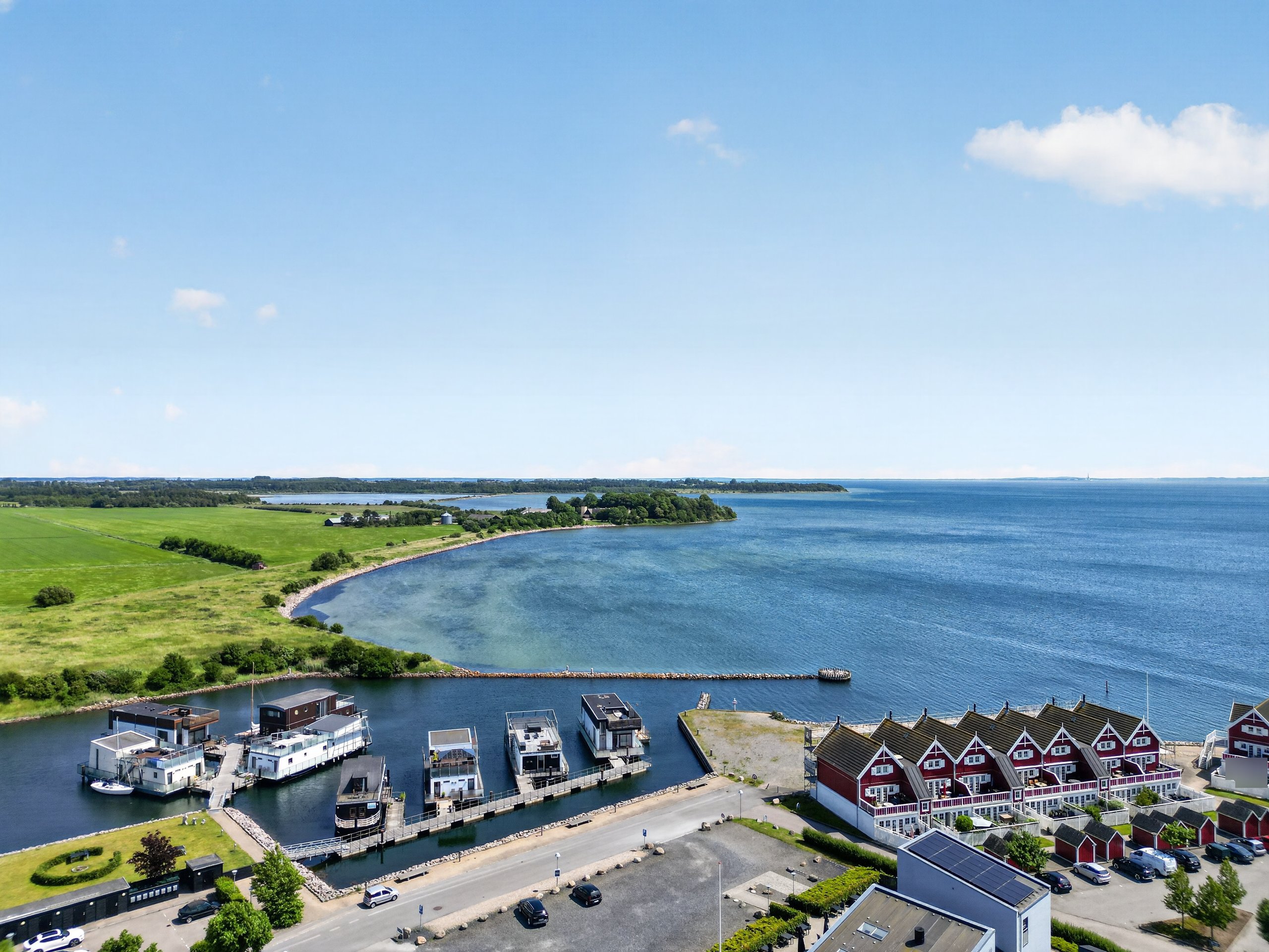 Fremhævet luftfoto billede i fuldskærmstilstand. Billede af Havnevej 109, 1., Nykøbing By, 4500 Nykøbing Sj