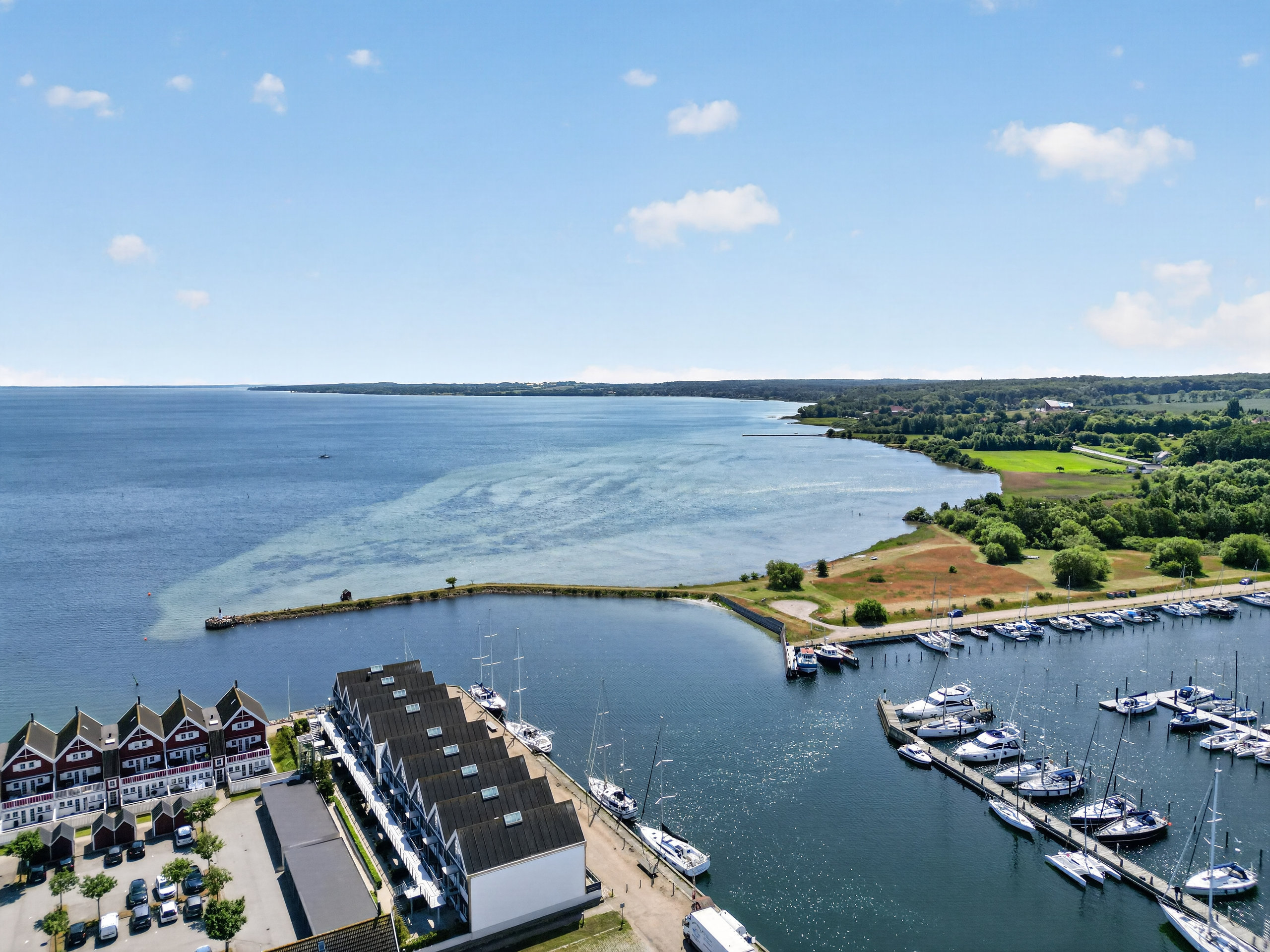 Fremhævet luftfoto billede i fuldskærmstilstand. Billede af Havnevej 109, 1., Nykøbing By, 4500 Nykøbing Sj