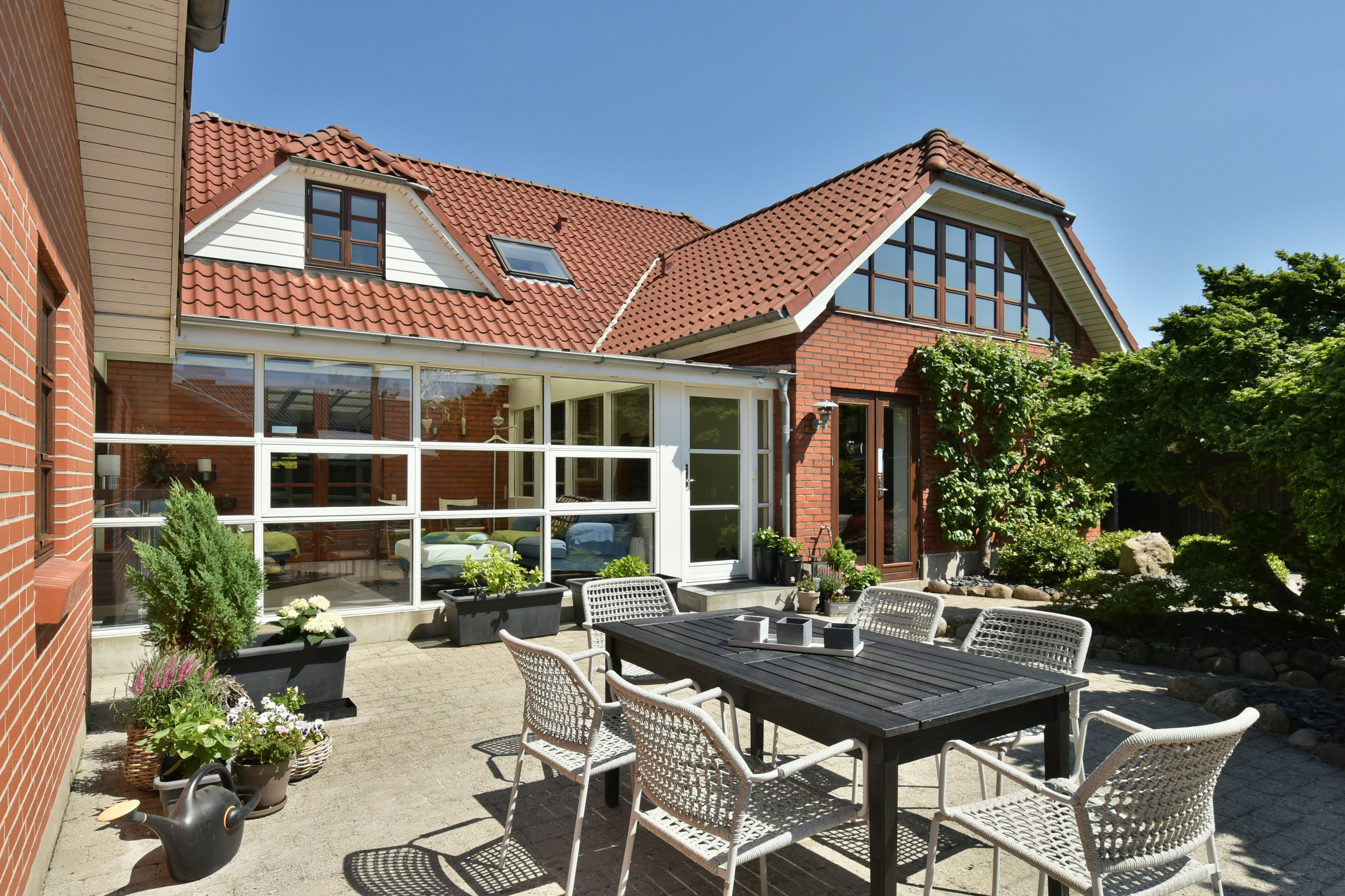 Fremhævet terrasse billede i fuldskærmstilstand. Billede af Nøddevej 22, 7451 Sunds