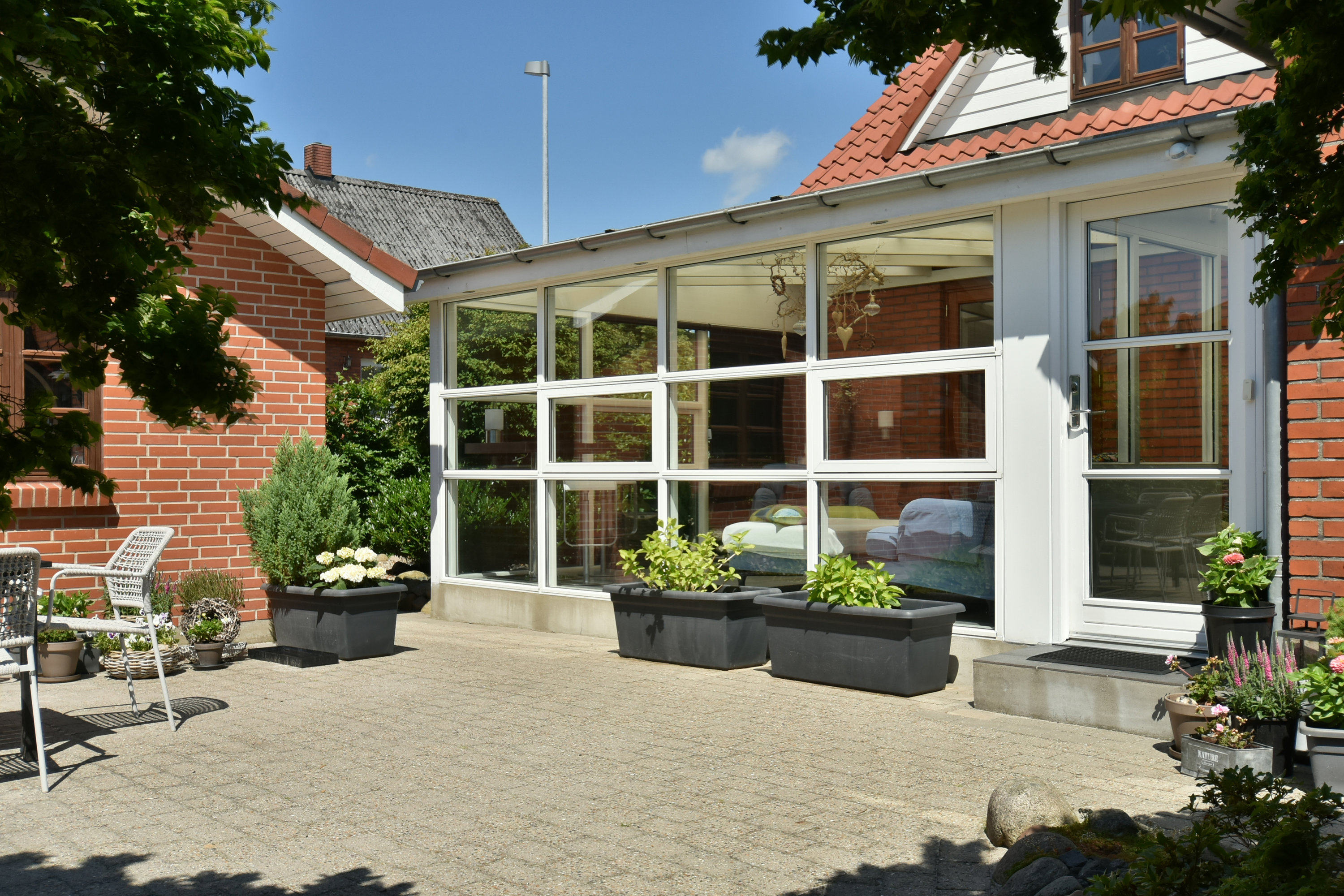 Fremhævet terrasse billede i fuldskærmstilstand. Billede af Nøddevej 22, 7451 Sunds