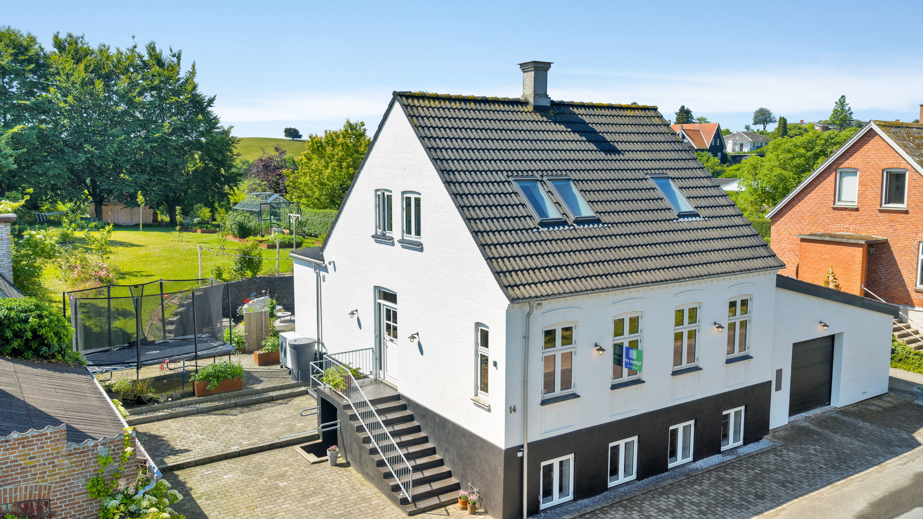 Fremhævet luftfoto billede i fuldskærmstilstand. Billede af Dyreborgvej 14, 5600 Faaborg