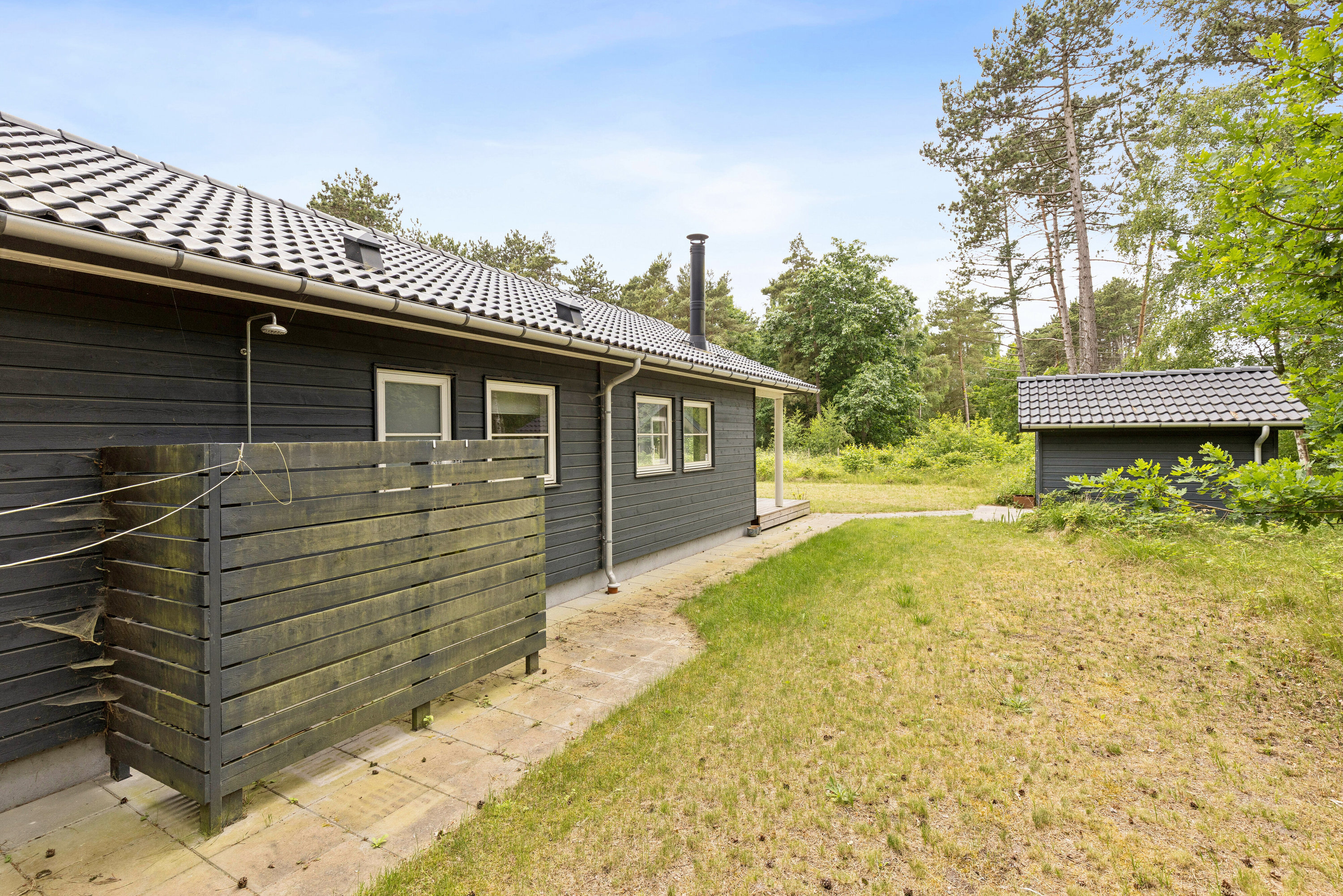 Fremhævet set fra haven billede i fuldskærmstilstand. Billede af Ved Kanalen 2, Bjerge Sydstrand, 4480 Store Fuglede