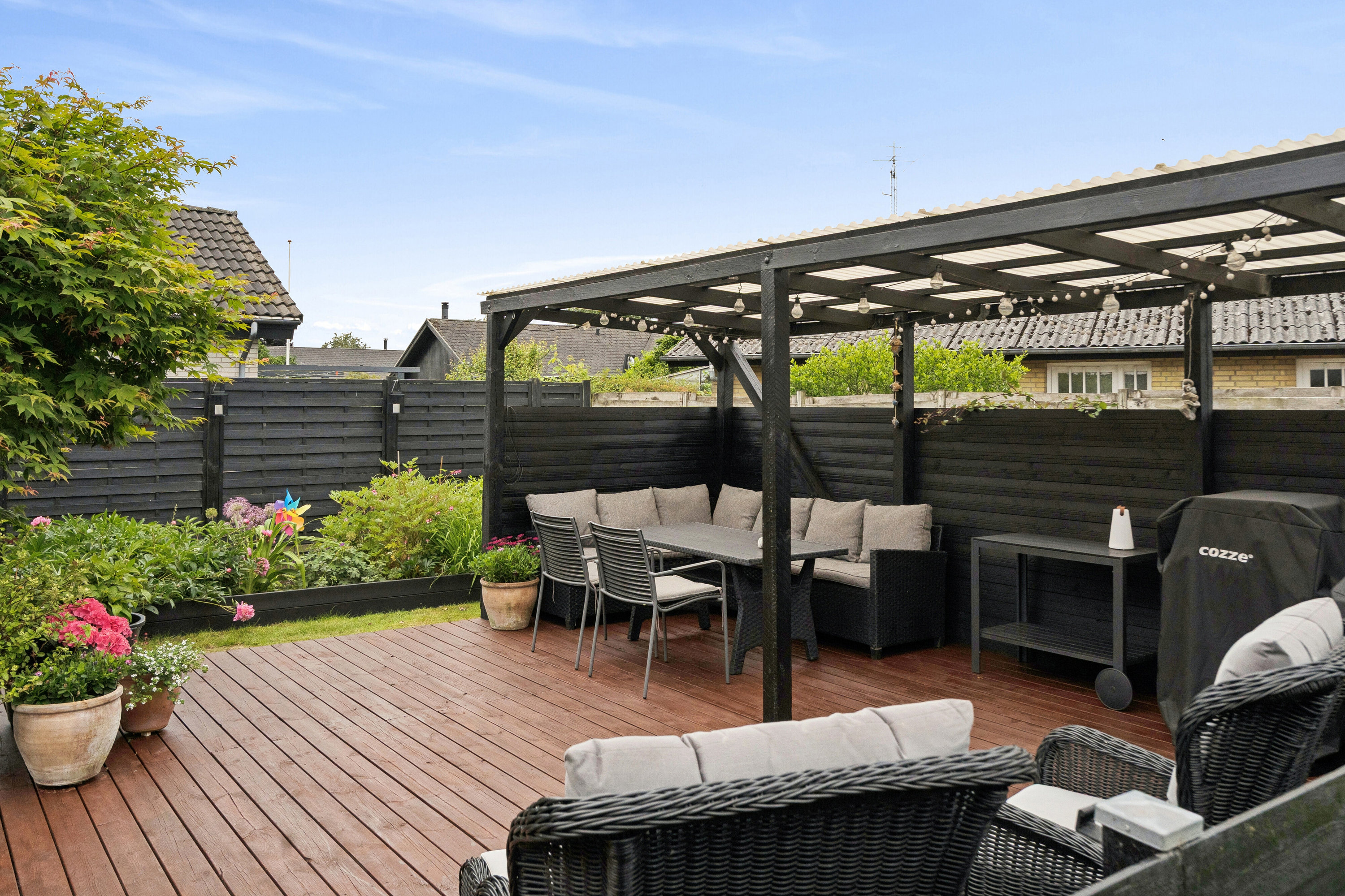 Fremhævet overdækket terrasse billede i fuldskærmstilstand. Billede af Tiphedevej 2, 7200 Grindsted