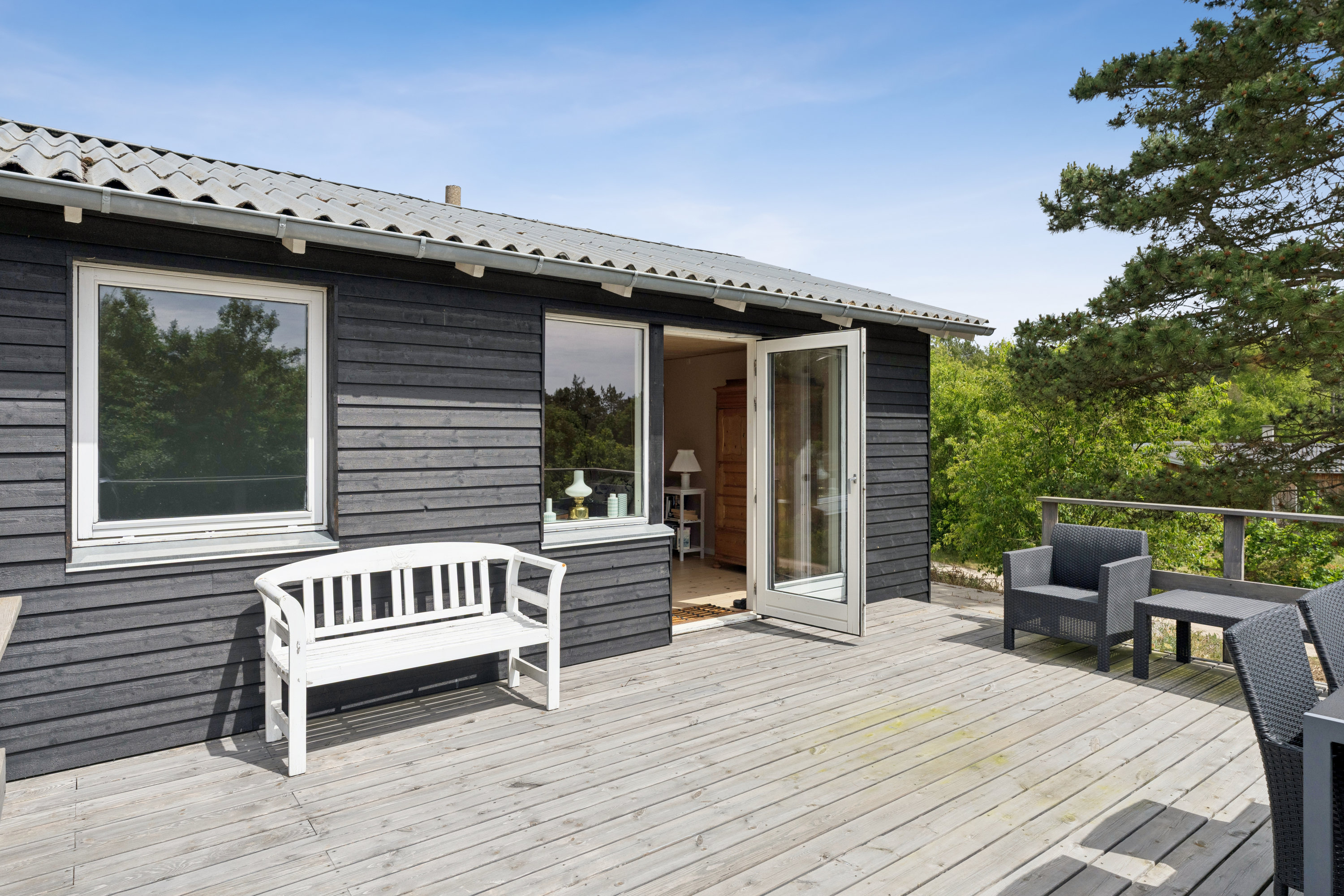 Fremhævet terrasse billede i fuldskærmstilstand. Billede af Begoniavej 4B, Øer, 8400 Ebeltoft