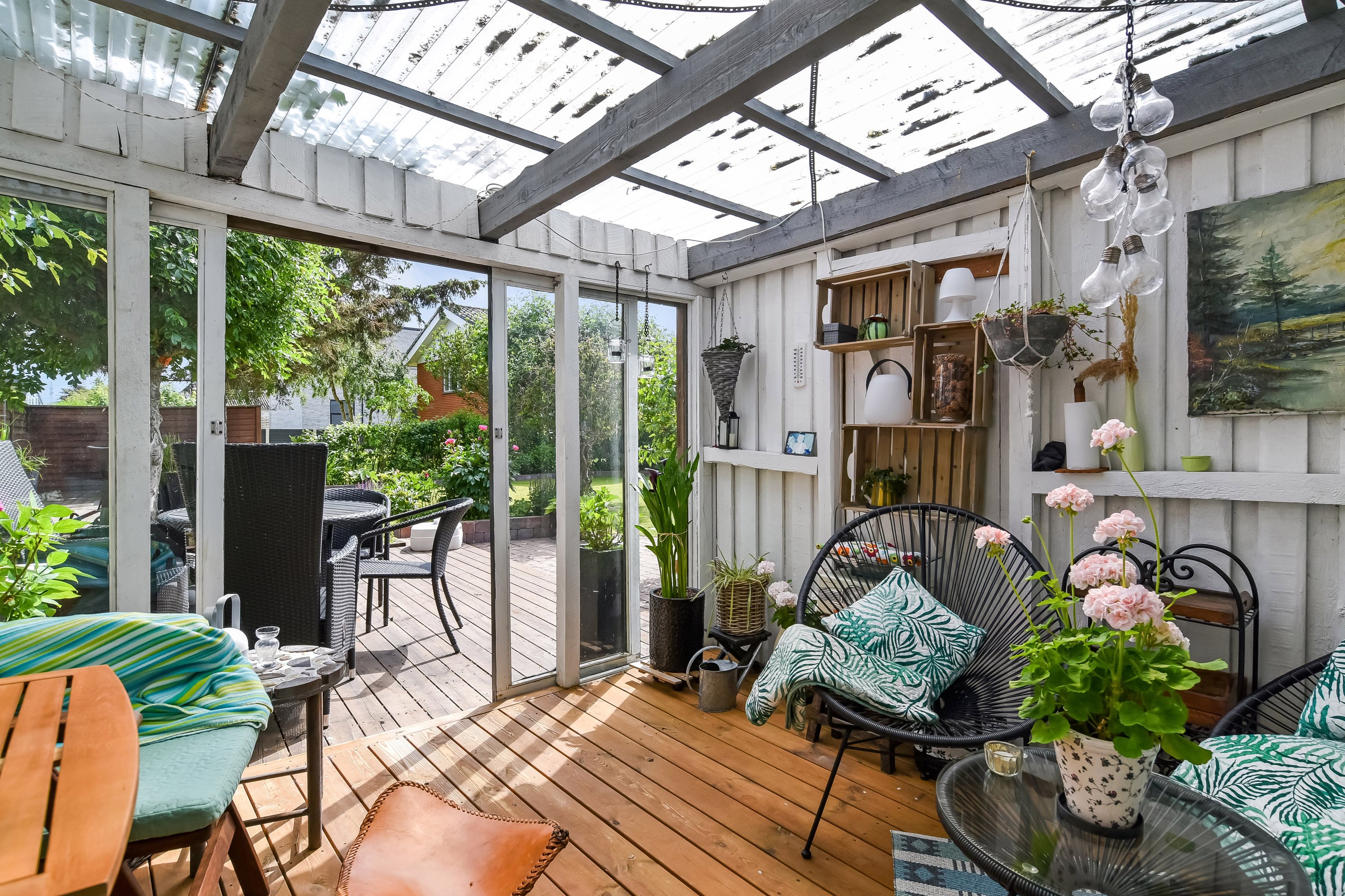 Fremhævet terrasse billede i fuldskærmstilstand. Billede af Tannebækvej 20, Nørlem, 7620 Lemvig