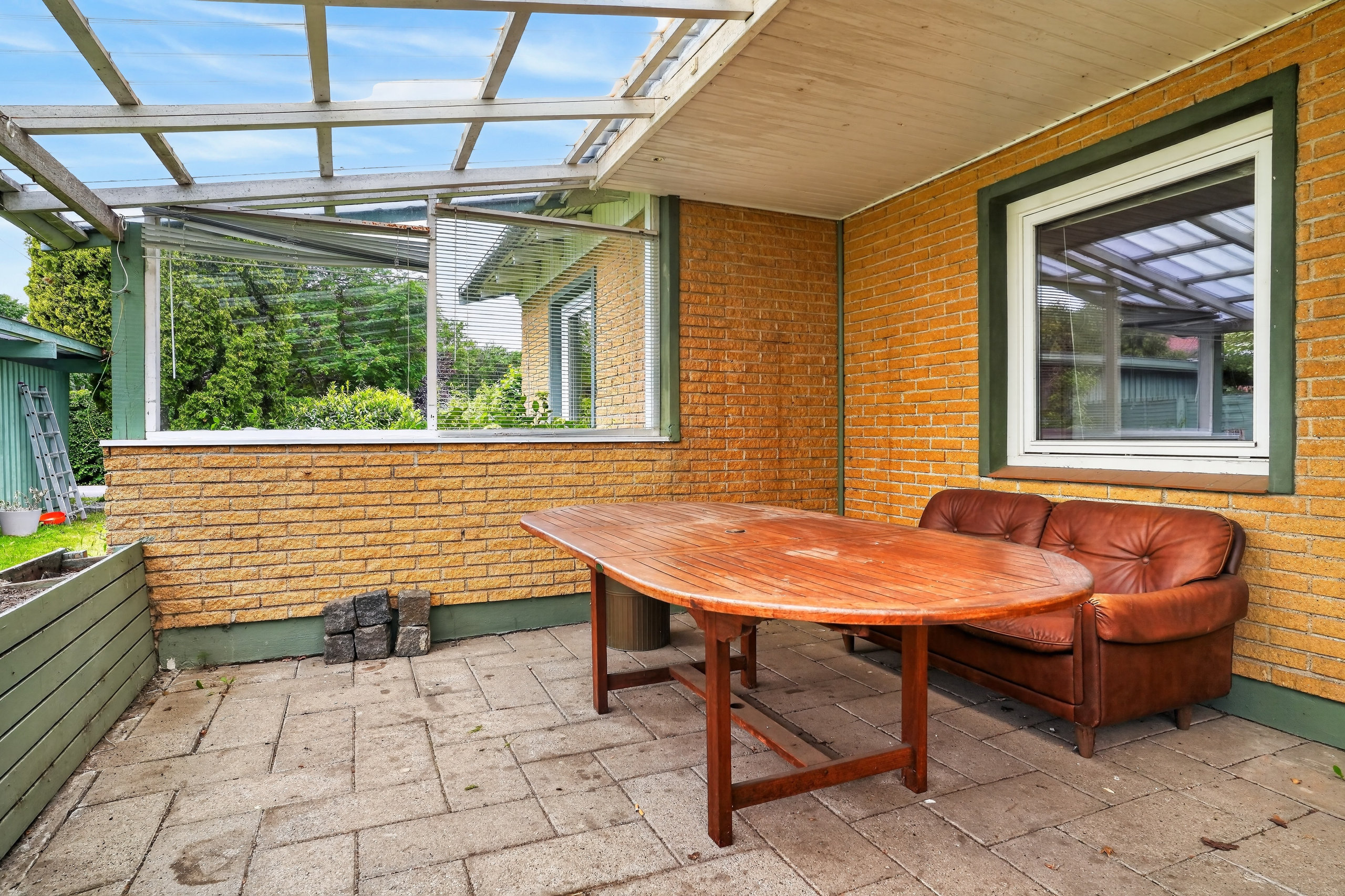 Fremhævet overdækket terrasse billede i fuldskærmstilstand. Billede af Gl Mejerivej 11, 3050 Humlebæk