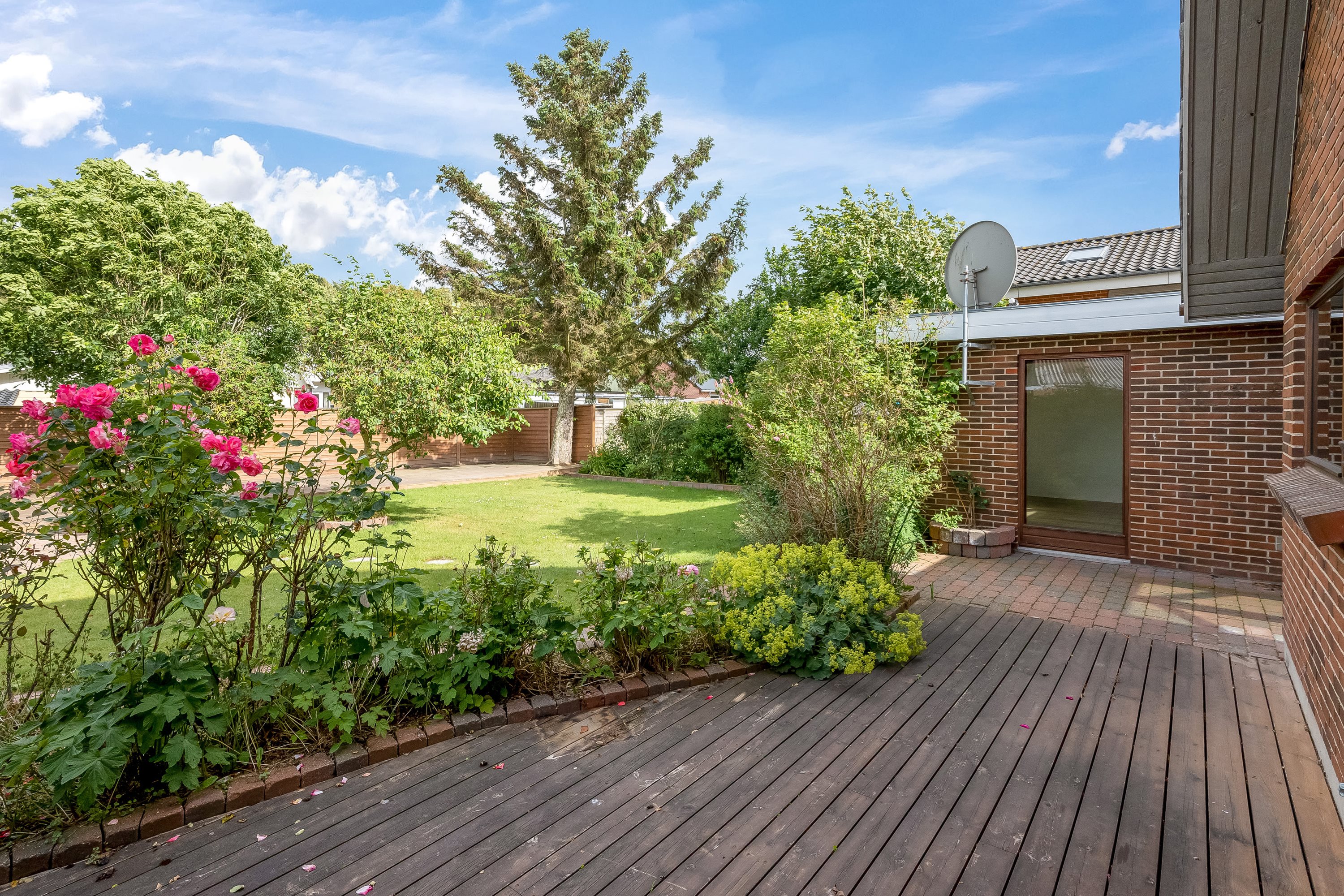 Fremhævet terrasse billede i fuldskærmstilstand. Billede af Tannebækvej 20, Nørlem, 7620 Lemvig