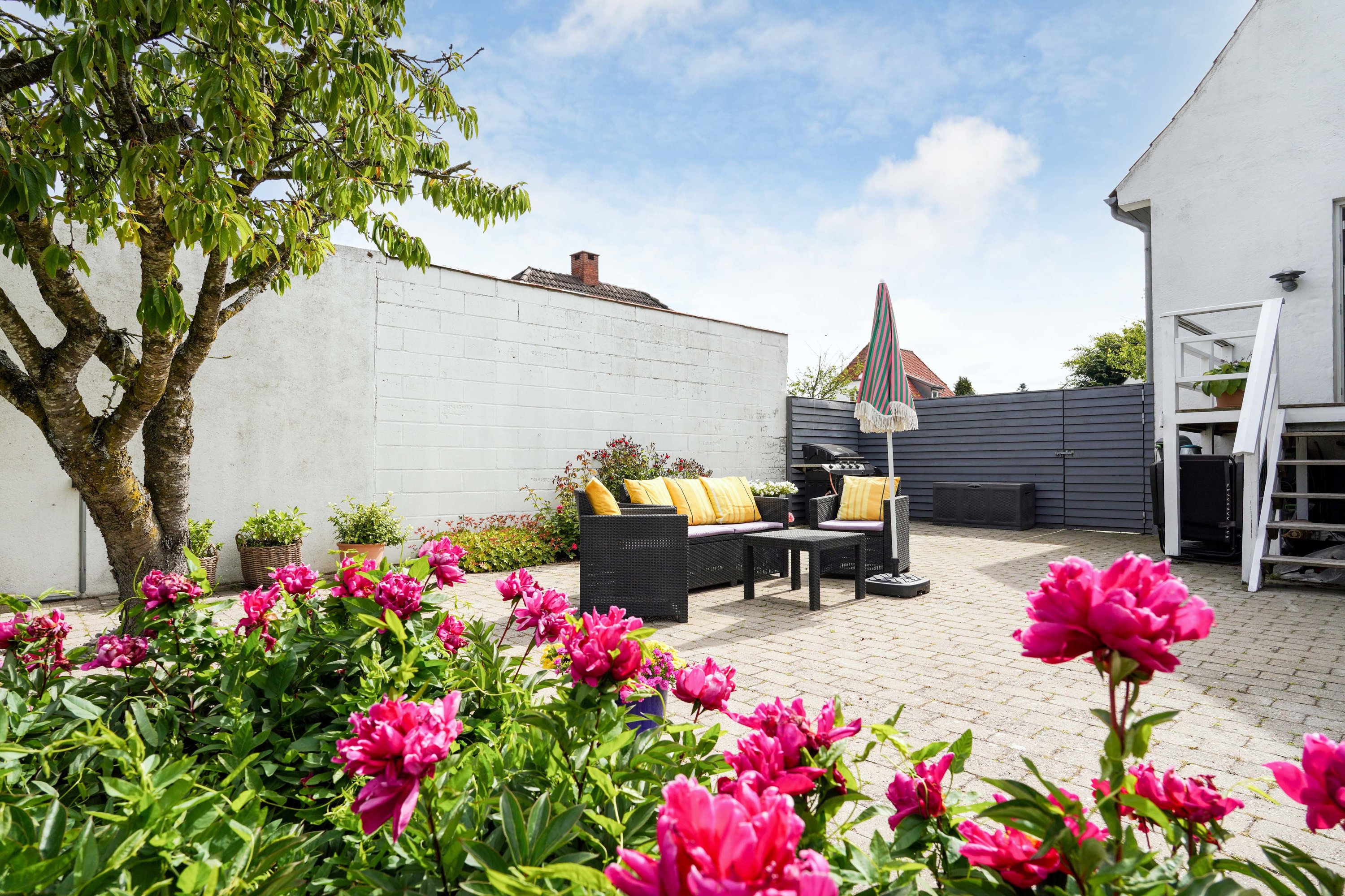 Fremhævet terrasse billede i fuldskærmstilstand. Billede af Købkesvej 7, 5230 Odense M