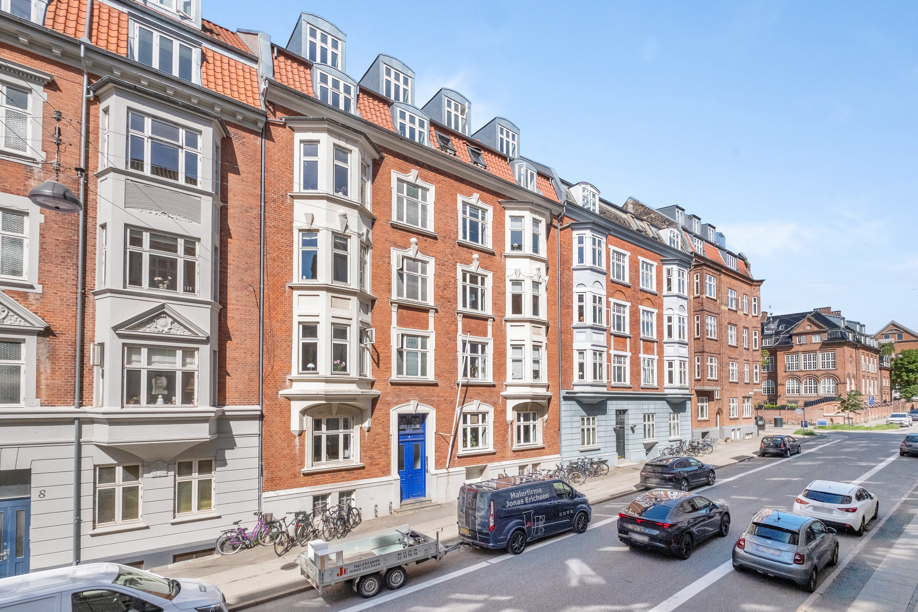 Fremhævet facade billede i fuldskærmstilstand. Billede af J. Michaelsens Gade 6, 2. th., 8000 Aarhus C
