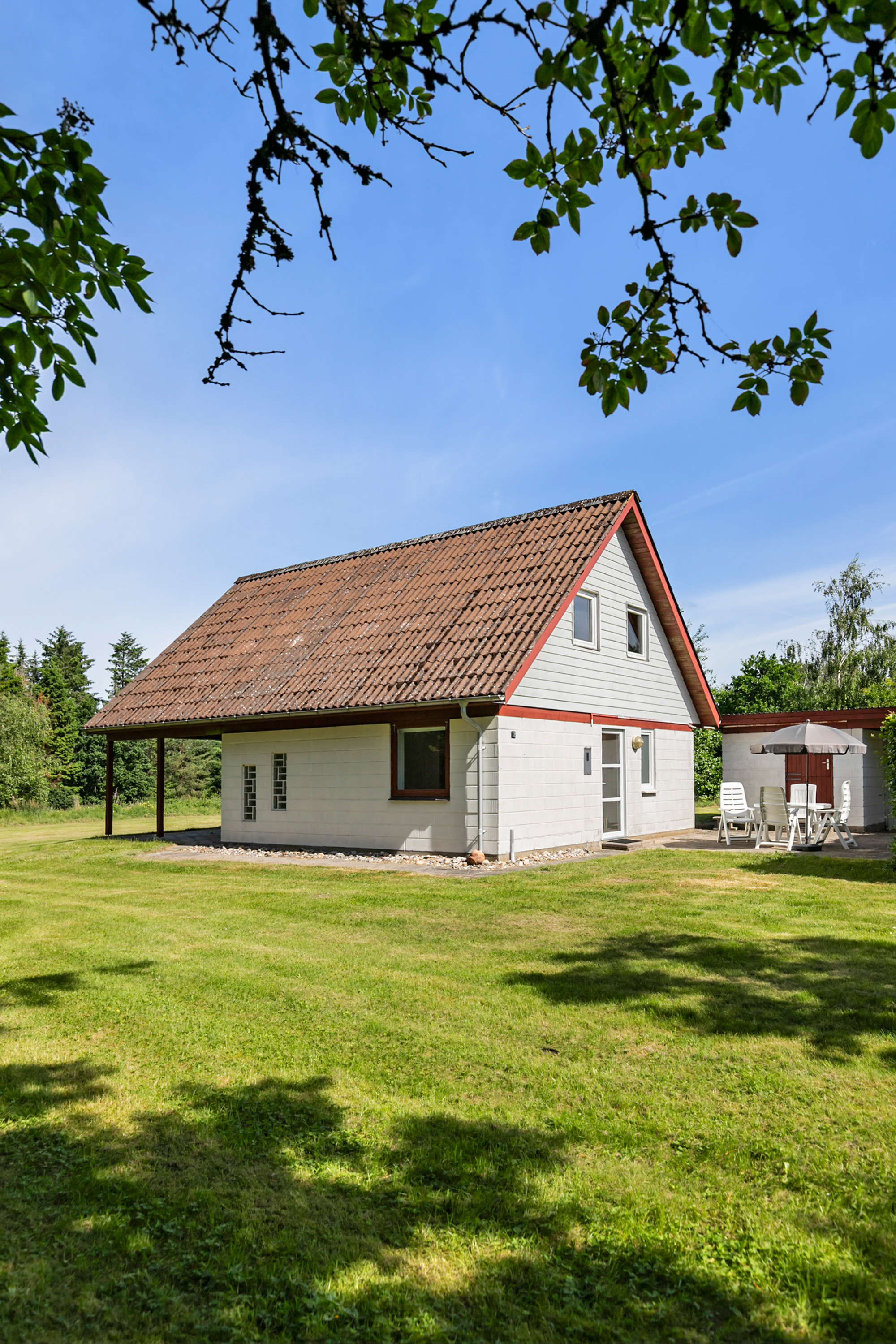 Fremhævet facade billede i fuldskærmstilstand. Billede af Lyngtoften 12, Ertebølle, 9640 Farsø