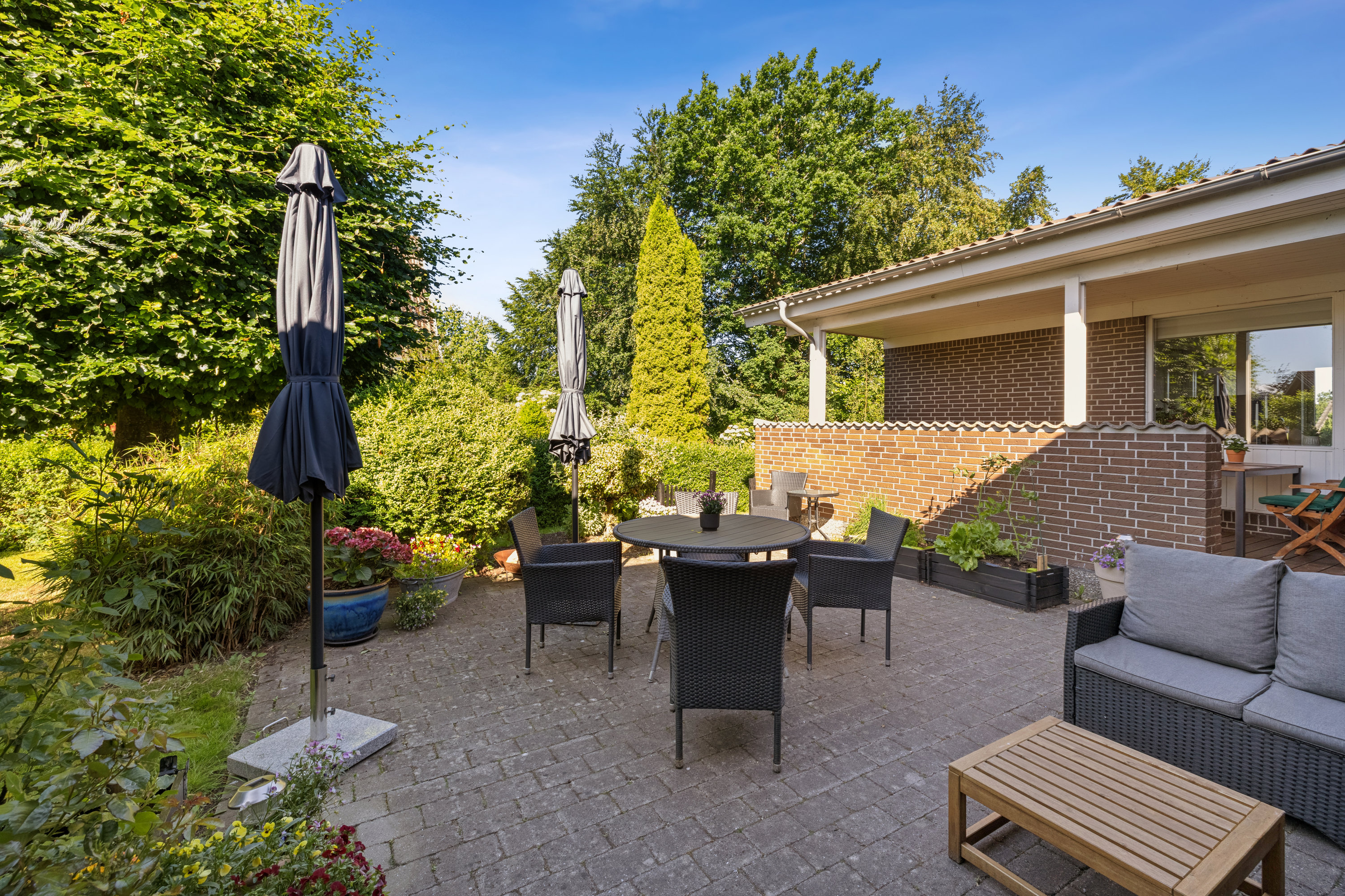Fremhævet terrasse billede i fuldskærmstilstand. Billede af Frederiksberg 5, Hammershøj, 8830 Tjele