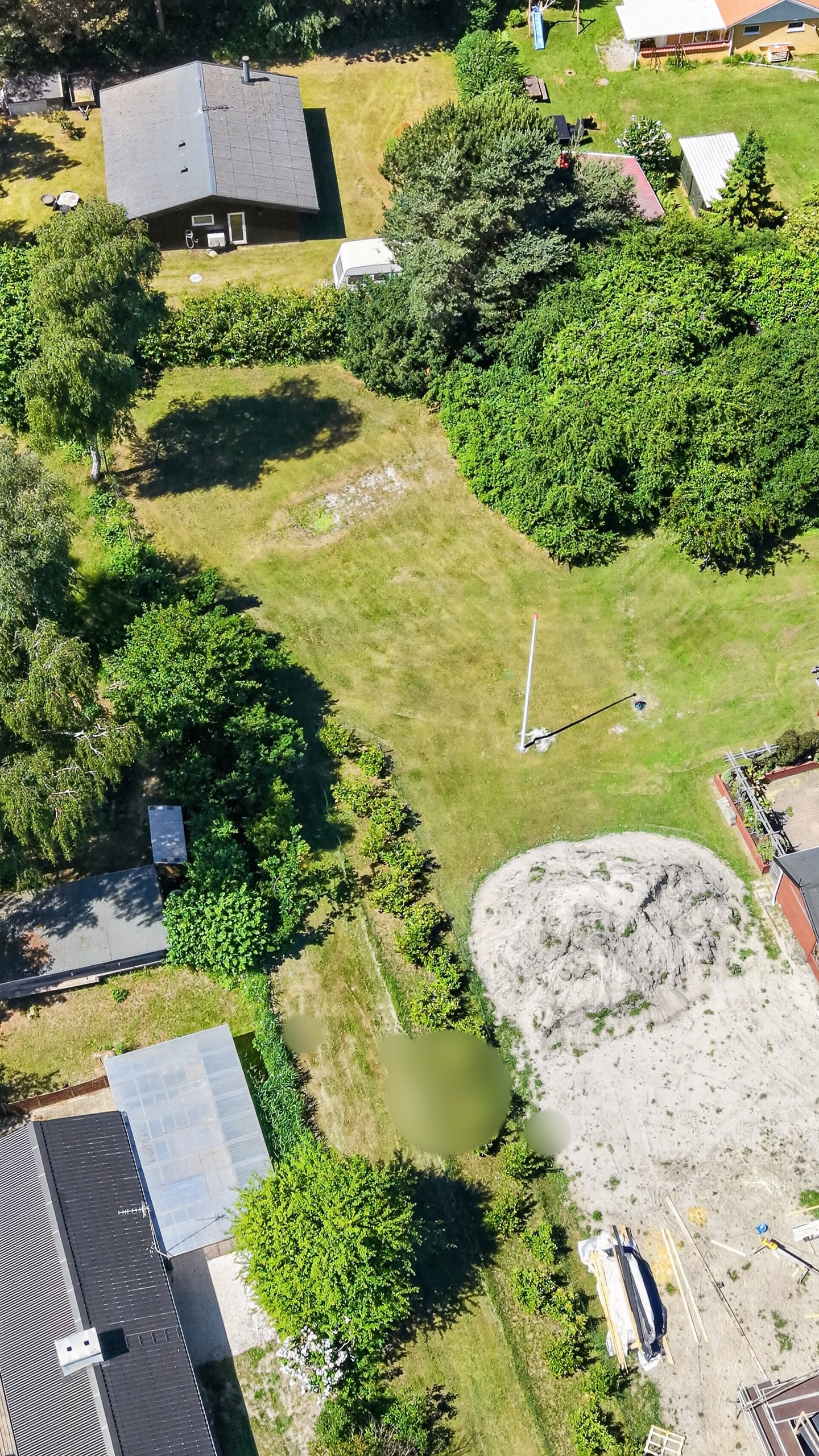 Fremhævet luftfoto billede i fuldskærmstilstand. Billede af Tjørneholmvej 32A, Ebbeløkke, 4500 Nykøbing Sj