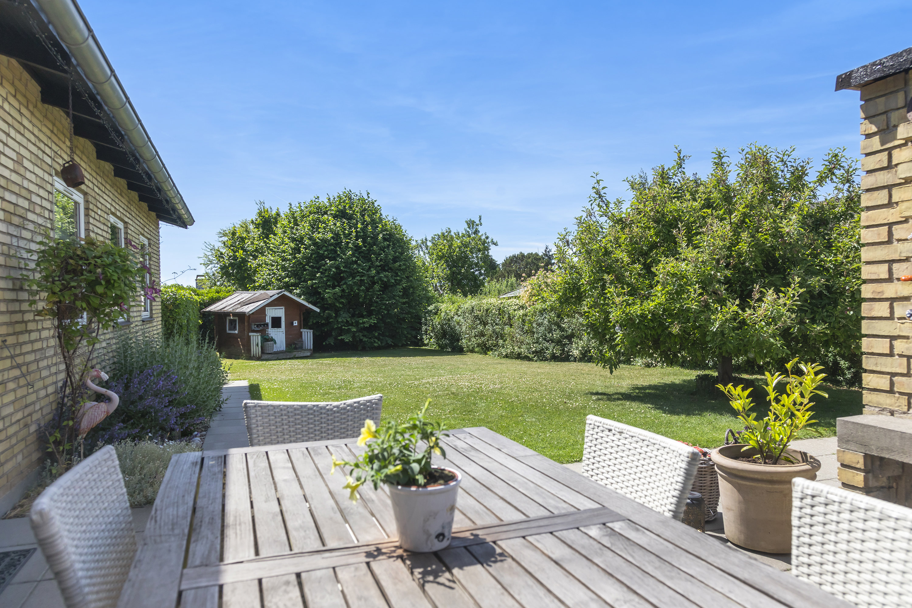 Fremhævet terrasse billede i fuldskærmstilstand. Billede af Kløvertoften 43, 2740 Skovlunde