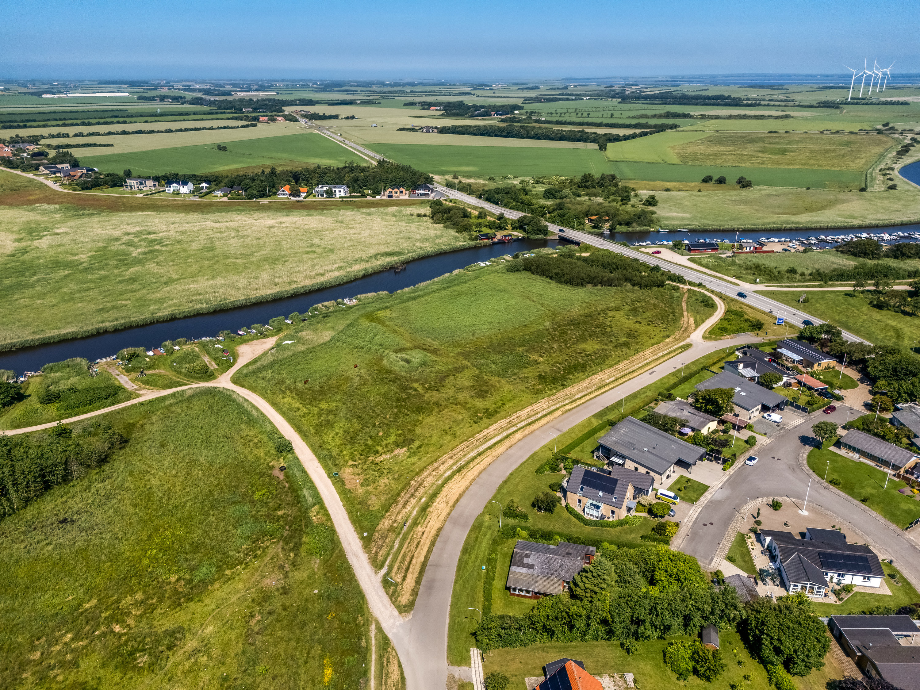 Fremhævet luftfoto billede i fuldskærmstilstand. Billede af Mågevej 13, 6950 Ringkøbing