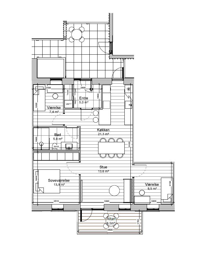 Plantegninger billede af Ole Kirks Vej 17B, st. 2., 7190 Billund