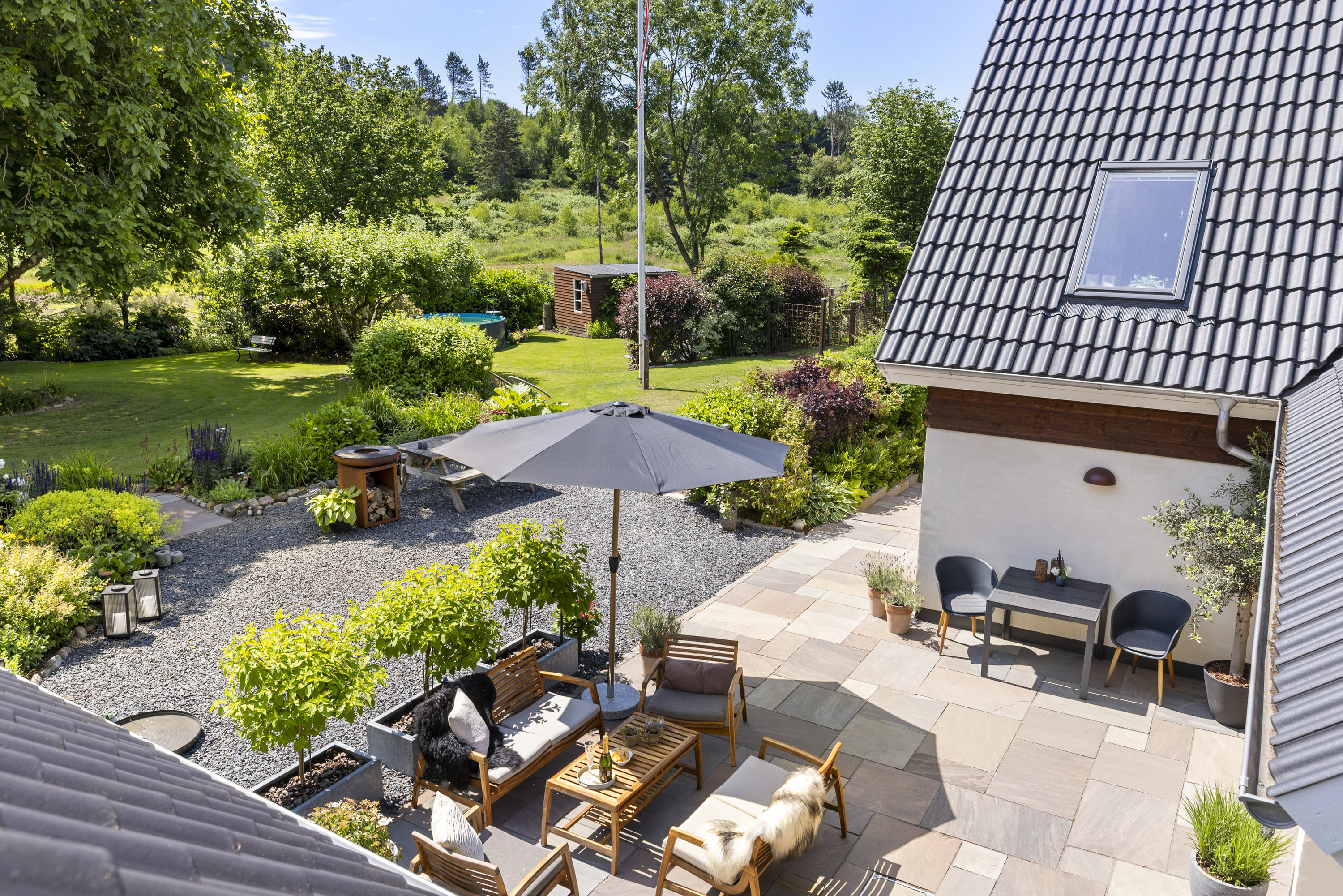 Fremhævet terrasse billede i fuldskærmstilstand. Billede af Lindebjærgvej 13, 4180 Sorø