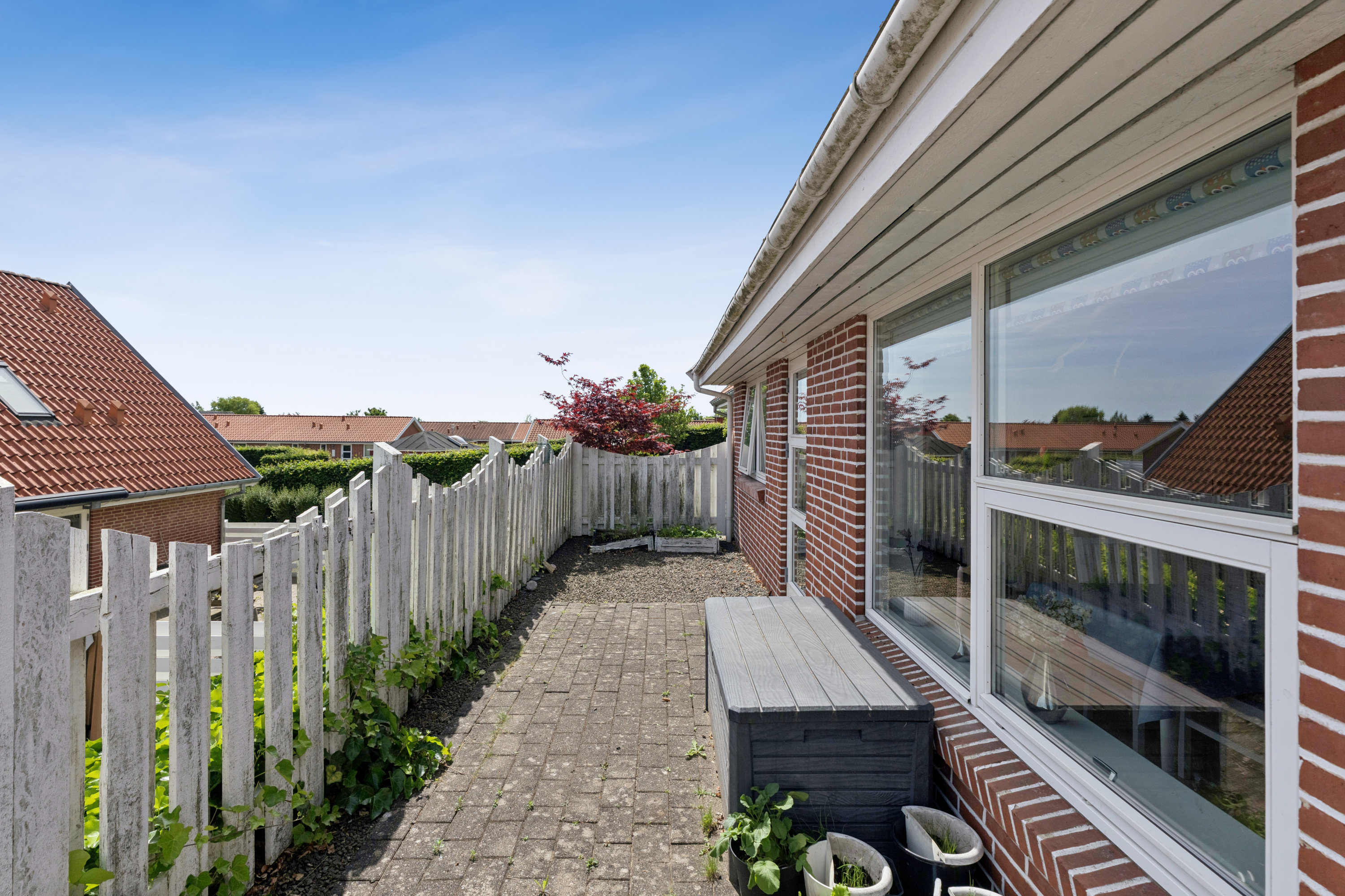 Fremhævet terrasse billede i fuldskærmstilstand. Billede af Bøgehaven 26, 8520 Lystrup