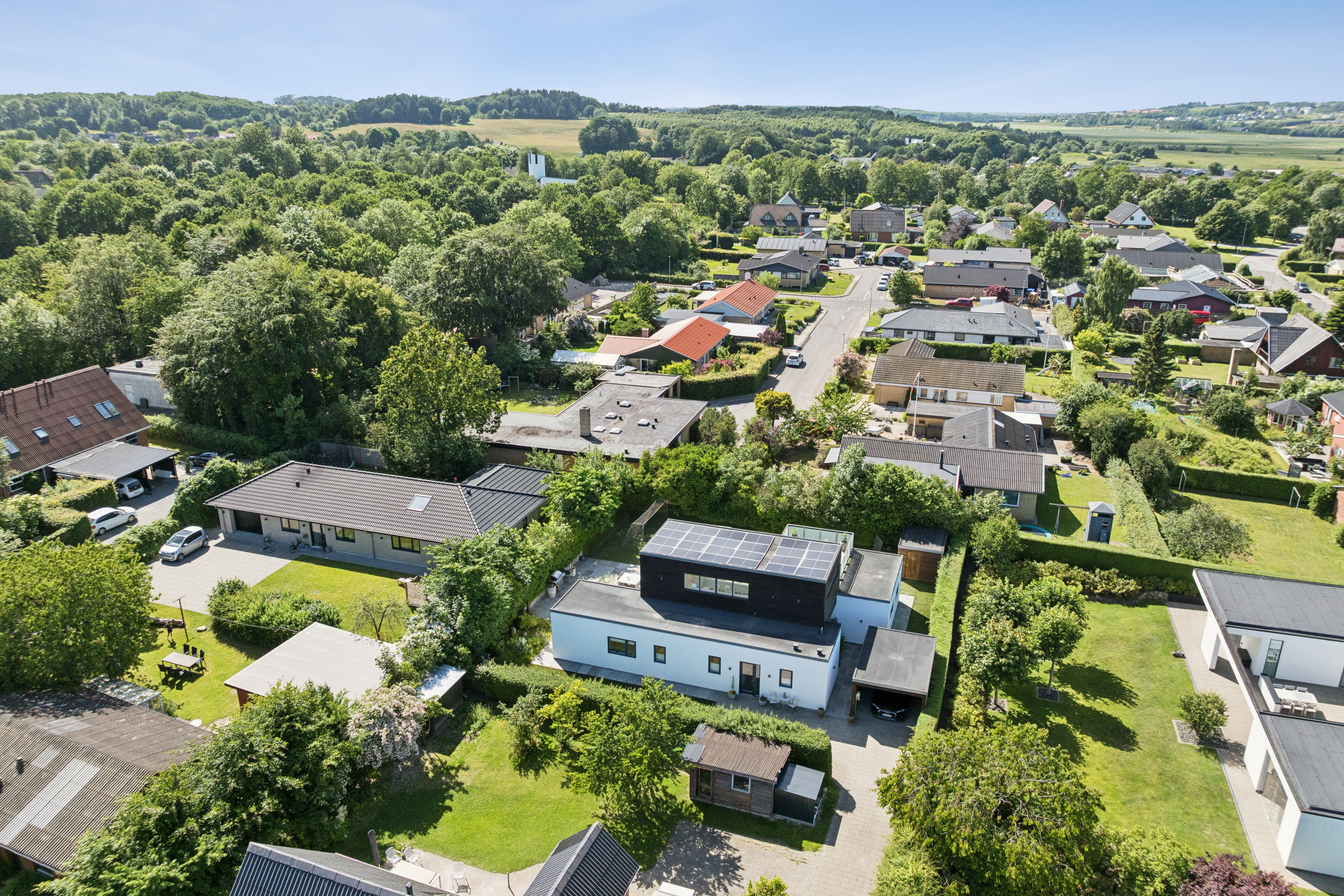 Fremhævet luftfoto billede i fuldskærmstilstand. Billede af Lindekrogen 11A, 9260 Gistrup