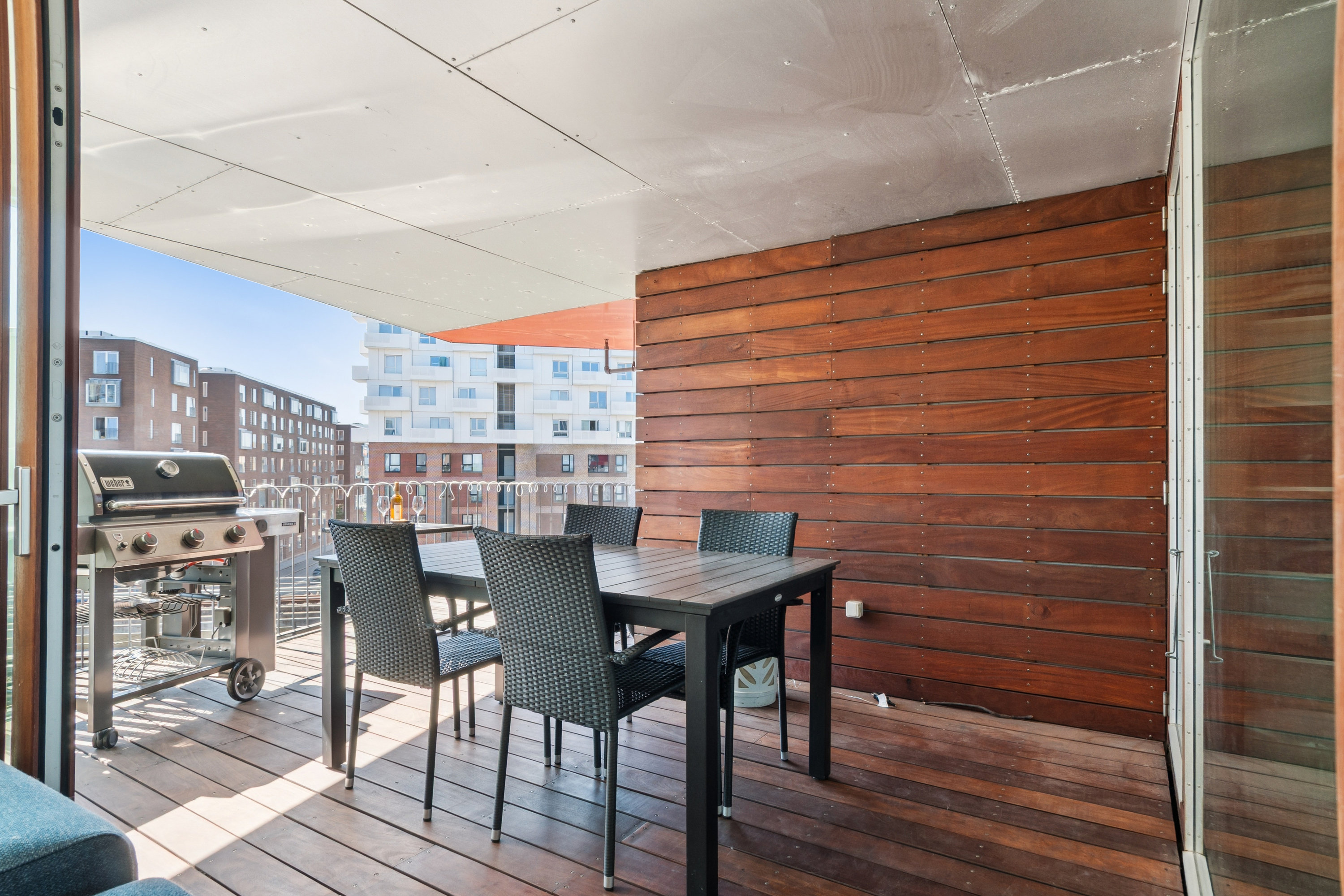 Fremhævet terrasse billede i fuldskærmstilstand. Billede af Ørestads Boulevard 55A, 4. 411., 2300 København S