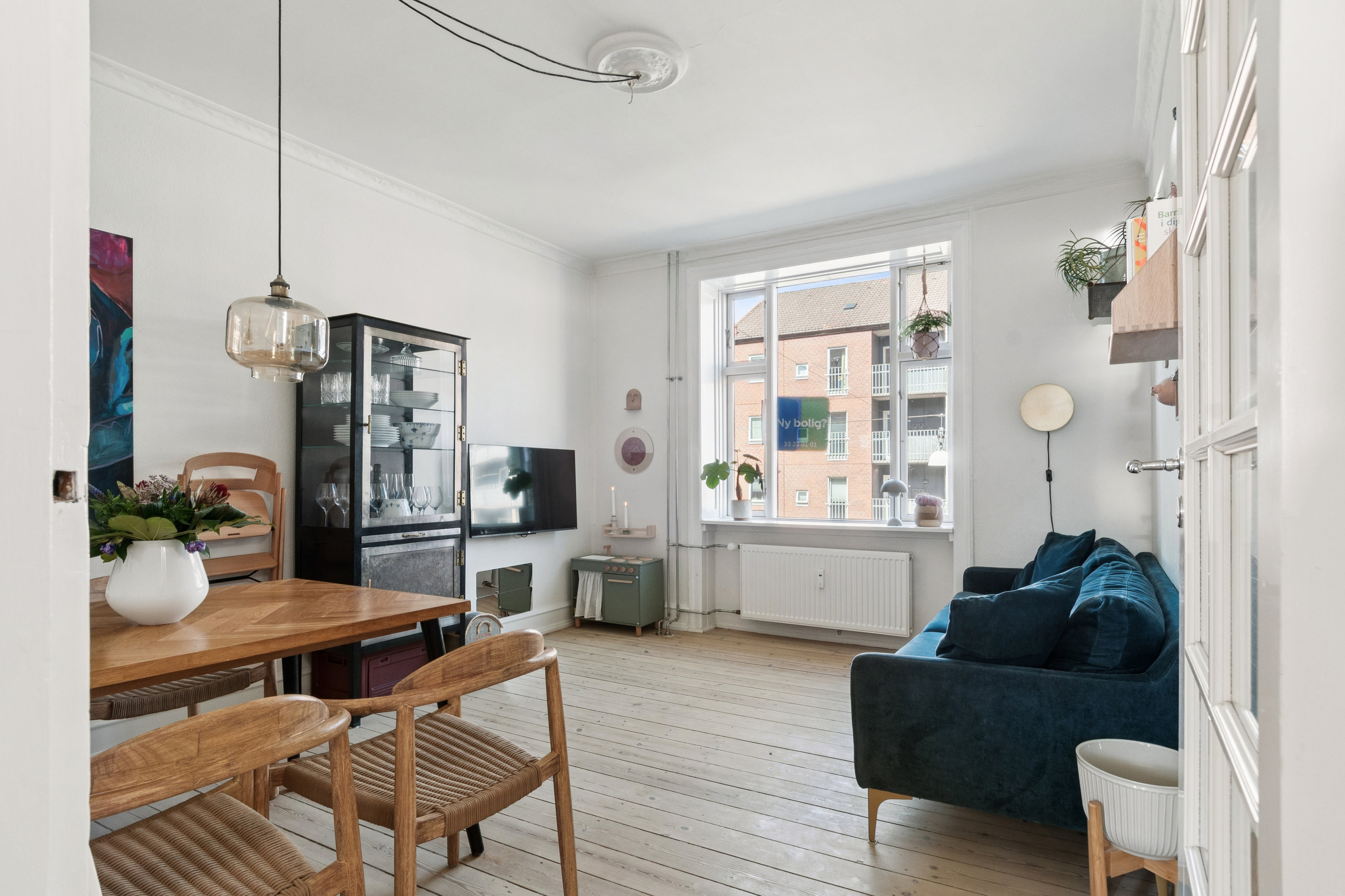 Fremhævet stue billede i fuldskærmstilstand. Billede af Nordre Fasanvej 118, 2. th., 2000 Frederiksberg