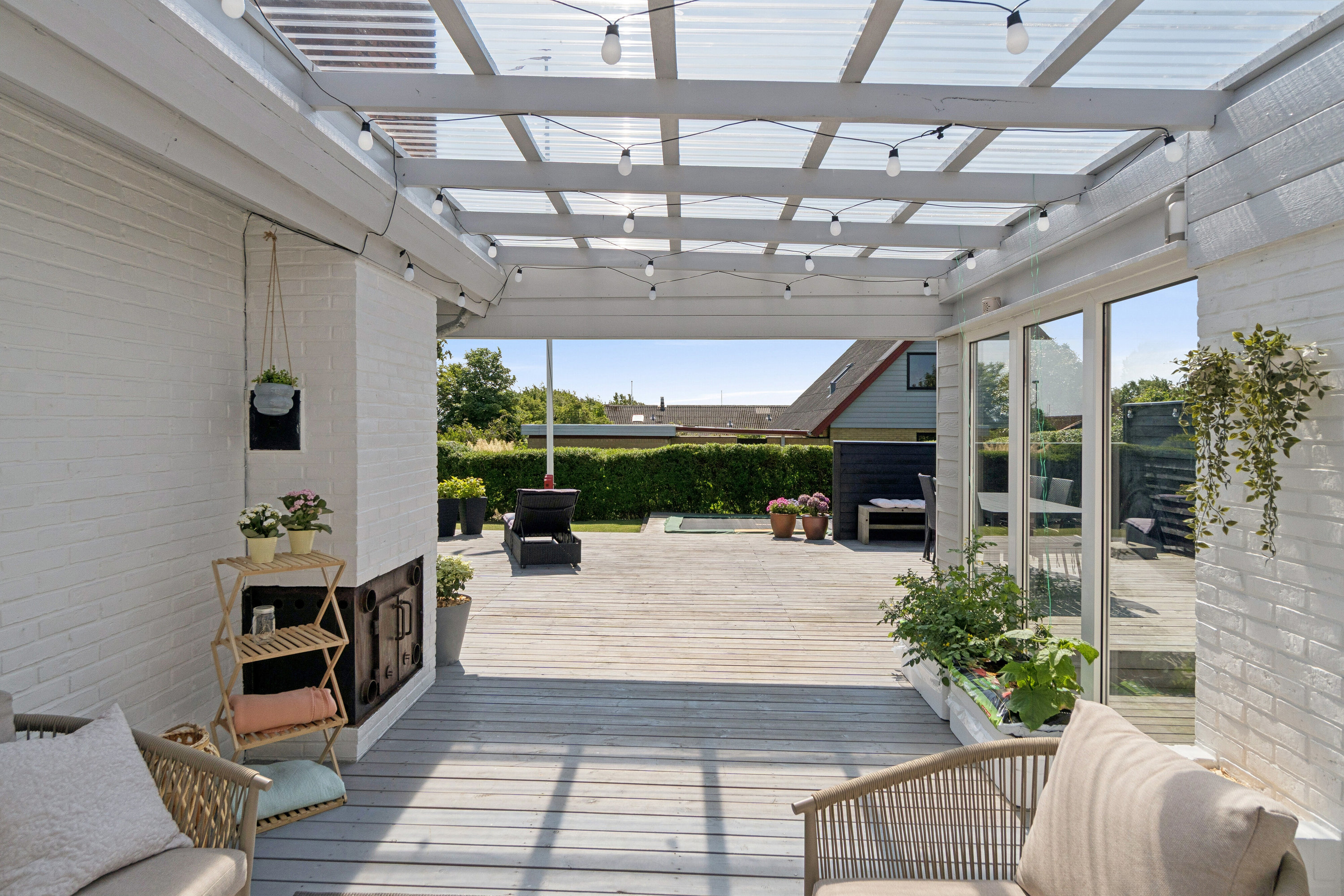 Fremhævet overdækket terrasse billede i fuldskærmstilstand. Billede af Platanvej 58, 7700 Thisted