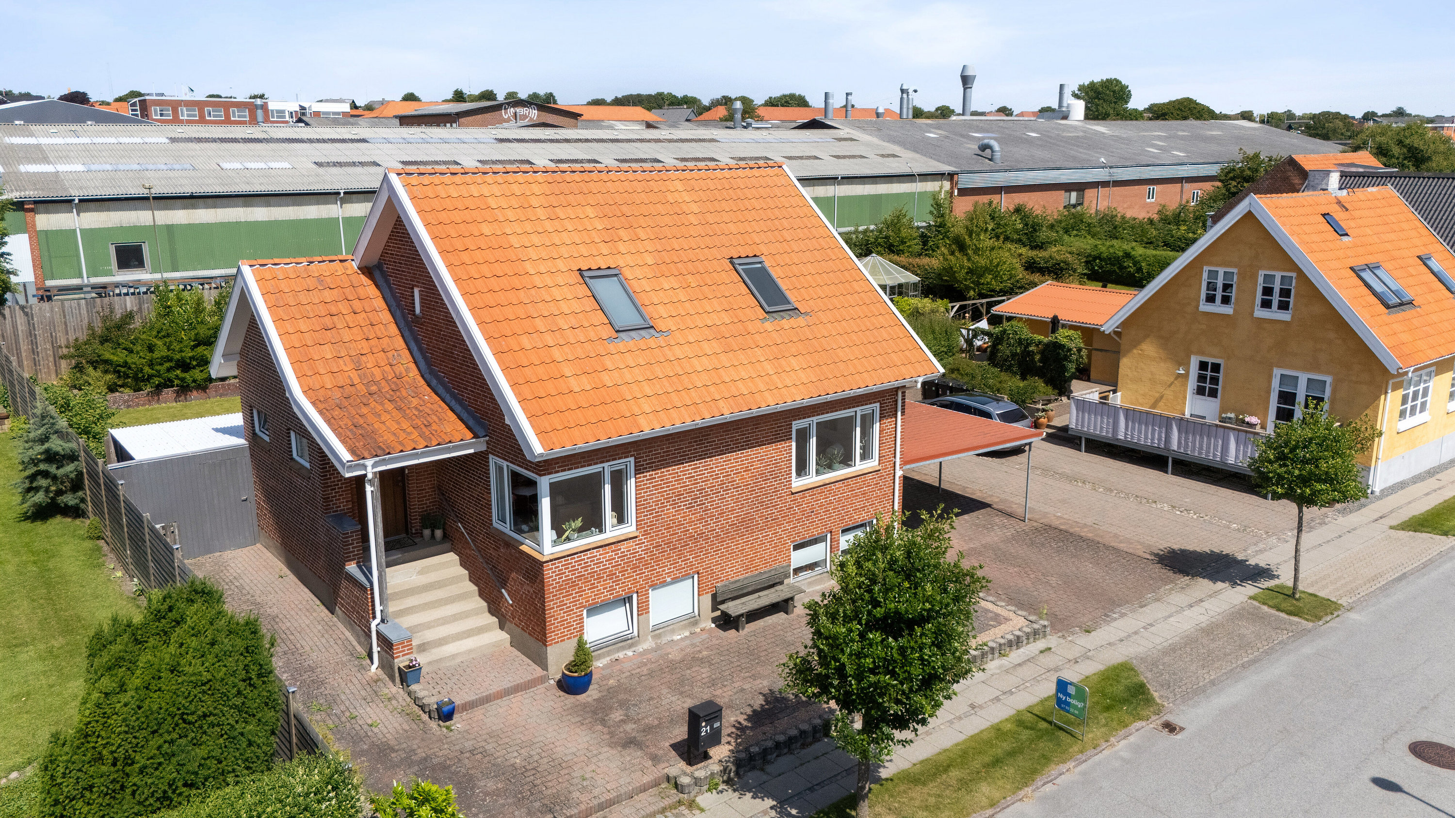 Fremhævet luftfoto billede i fuldskærmstilstand. Billede af Spangbergsvej 21, 7700 Thisted