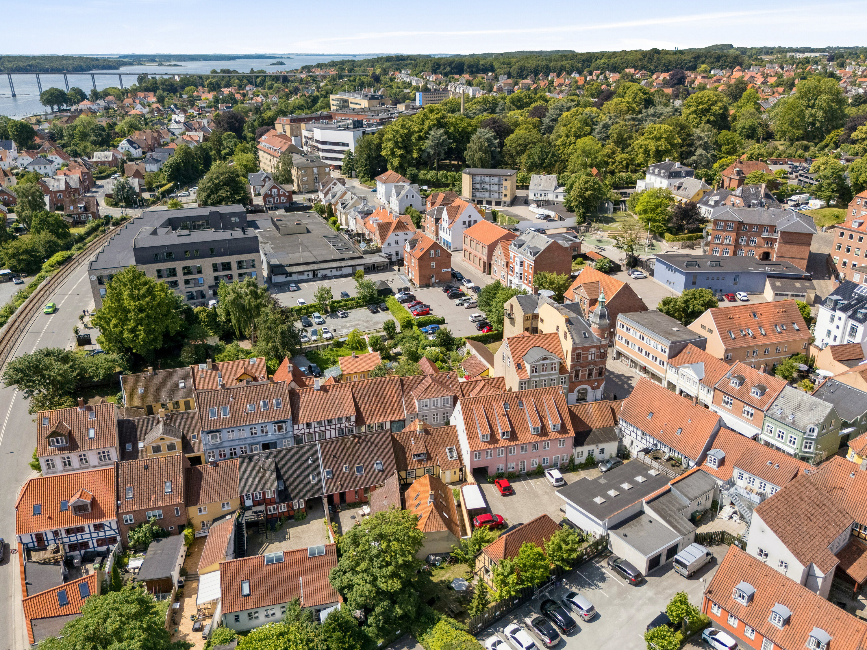Fremhævet luftfoto billede i fuldskærmstilstand. Billede af Skattergade 3, 5700 Svendborg