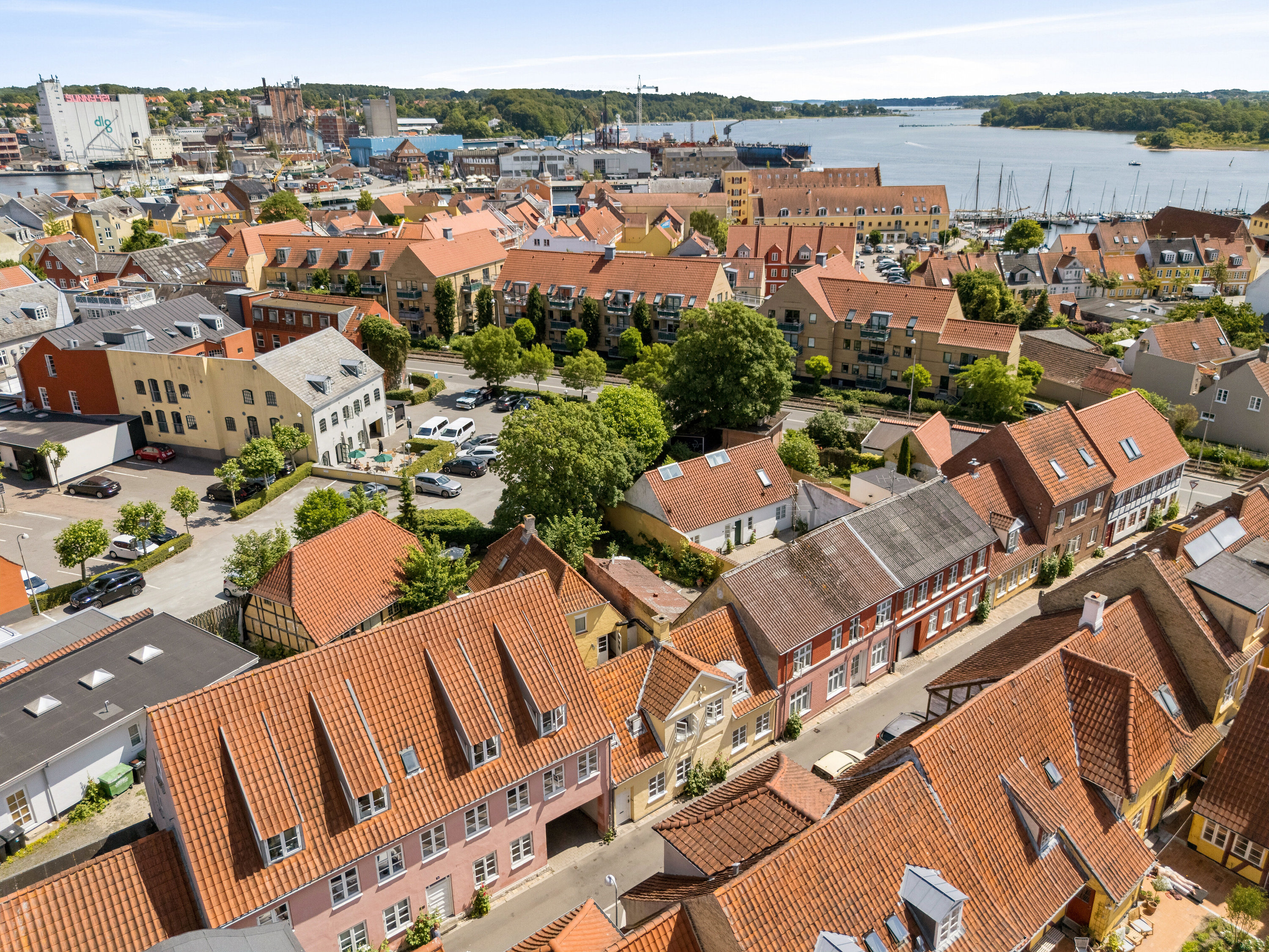 Fremhævet luftfoto billede i fuldskærmstilstand. Billede af Skattergade 3, 5700 Svendborg